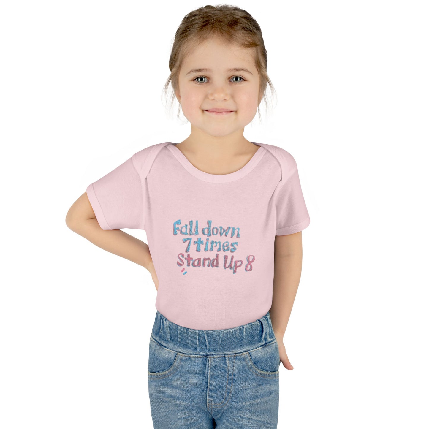 Infant Onesie - Fall Down 7 Times Stand Up 8 Bodysuit for Babies