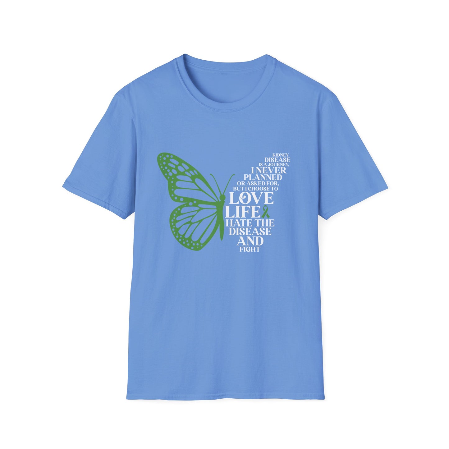 Kidney Disease Awareness White Lettering T-Shirt