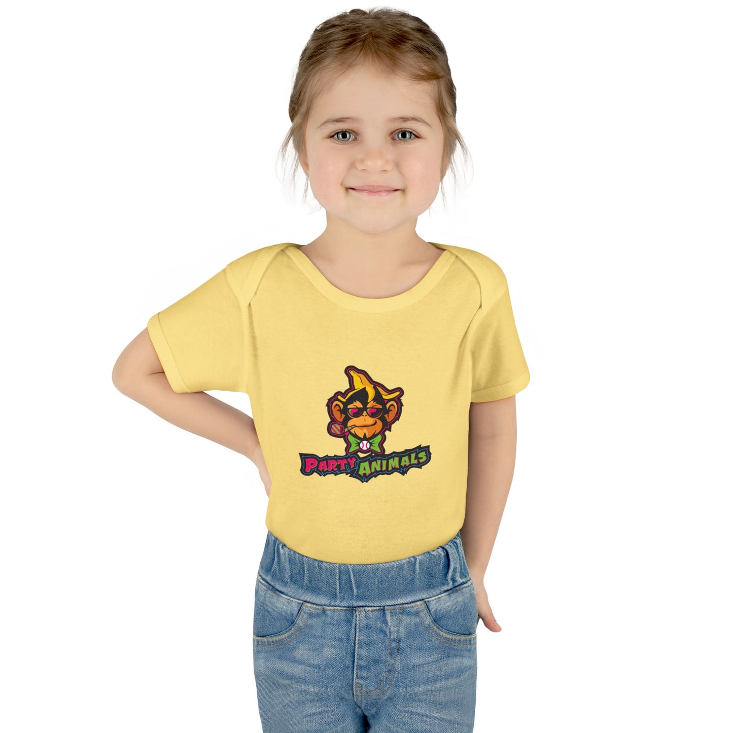 Onesie - Banana Ball League Team Party Animals Infant Baby Rib Bodysuit