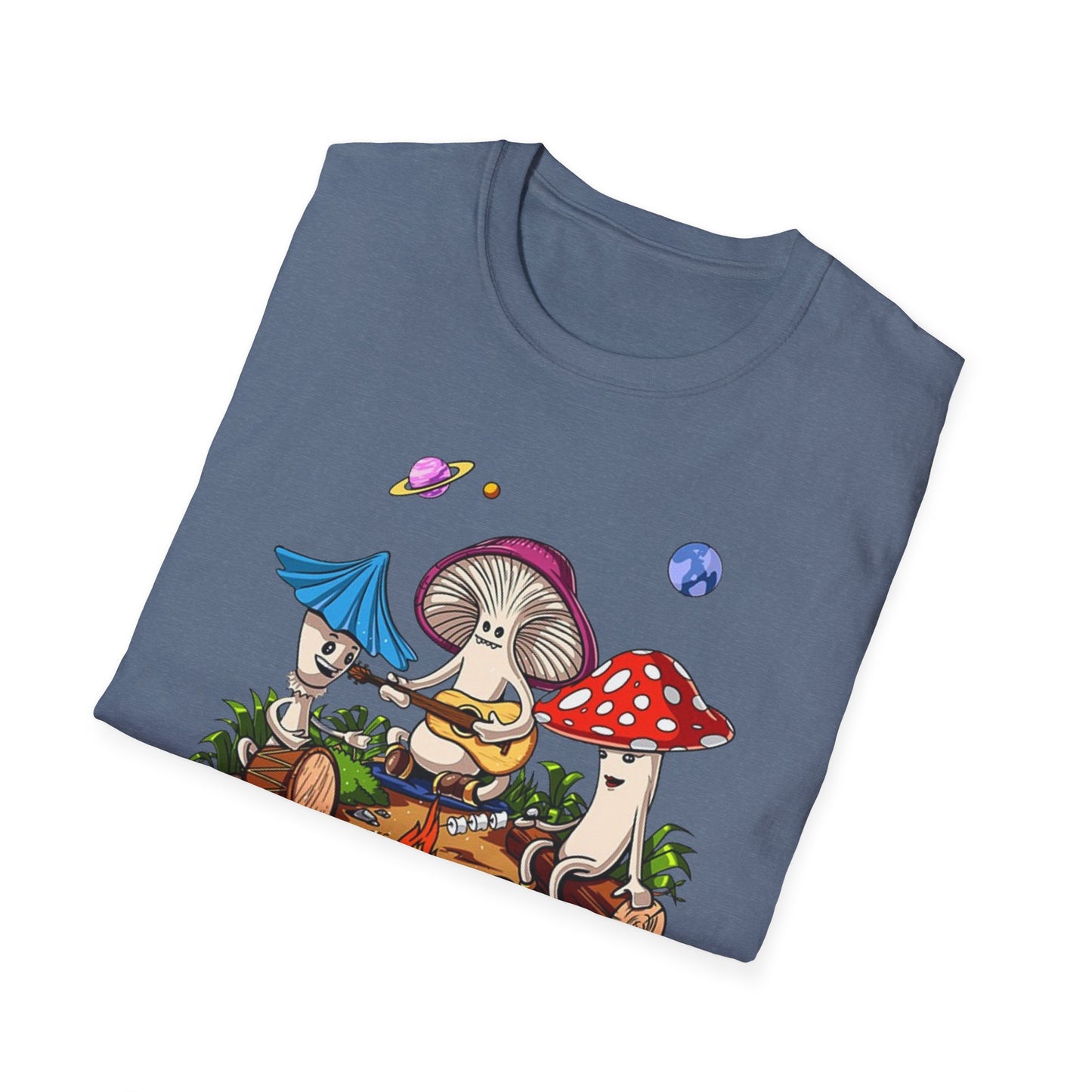 Shrooms around a campfire - Unisex Softstyle T-Shirt
