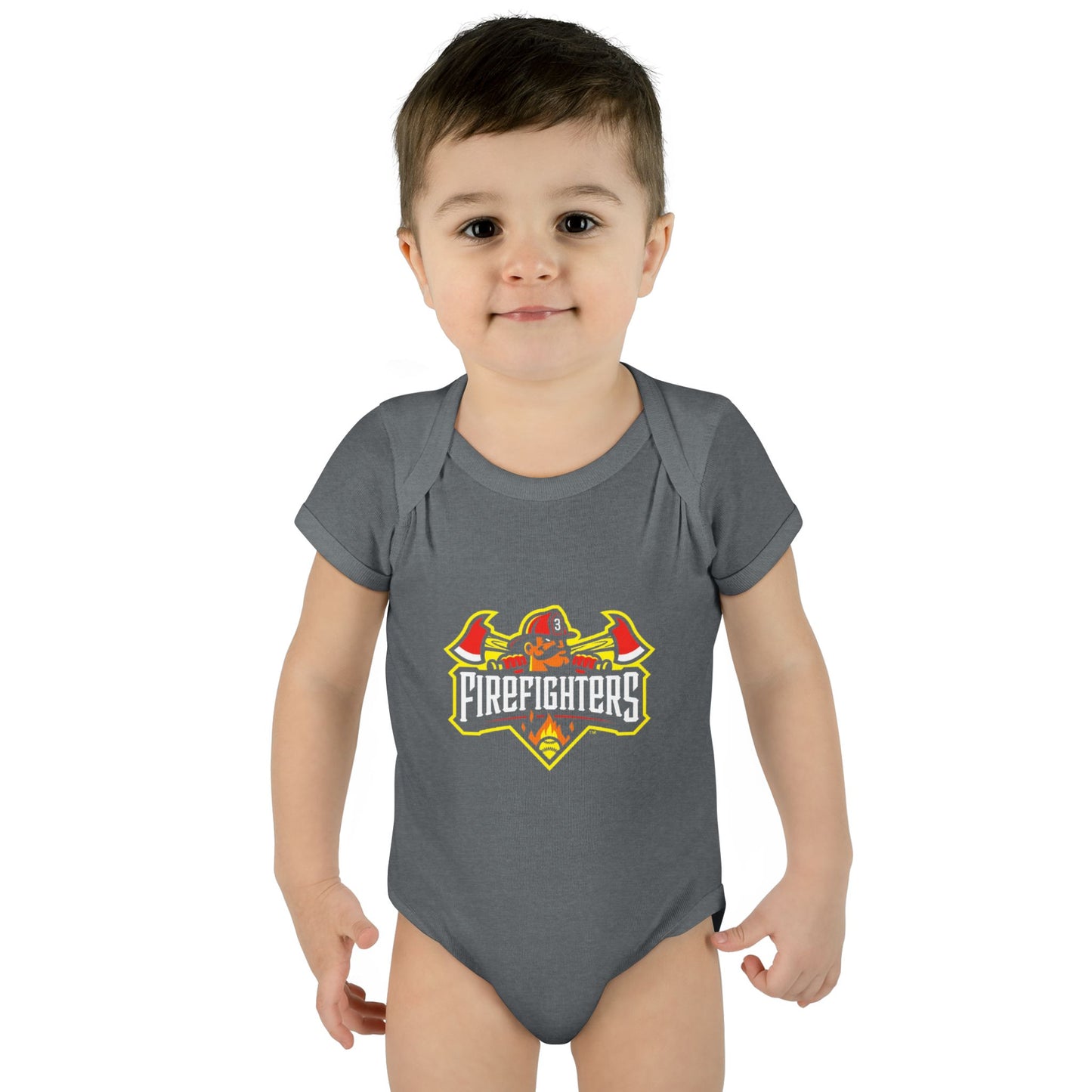 Baby Onesie - Banana Ball League Team Firefighters Design