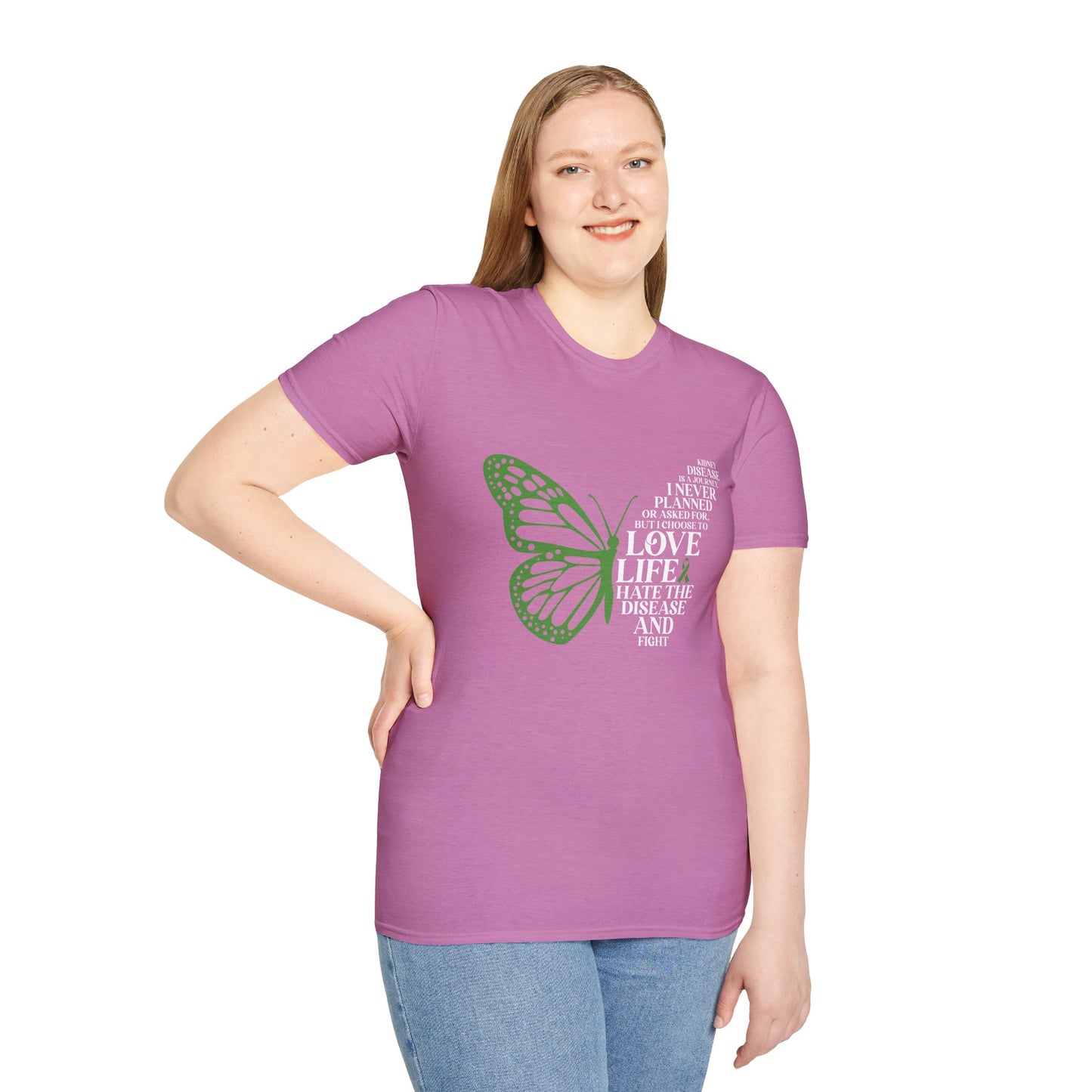 Kidney Disease Awareness White Lettering T-Shirt
