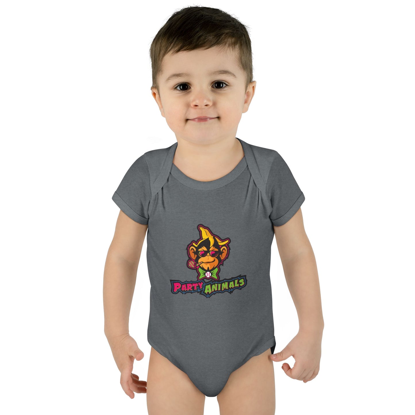 Onesie - Banana Ball League Team Party Animals Infant Baby Rib Bodysuit