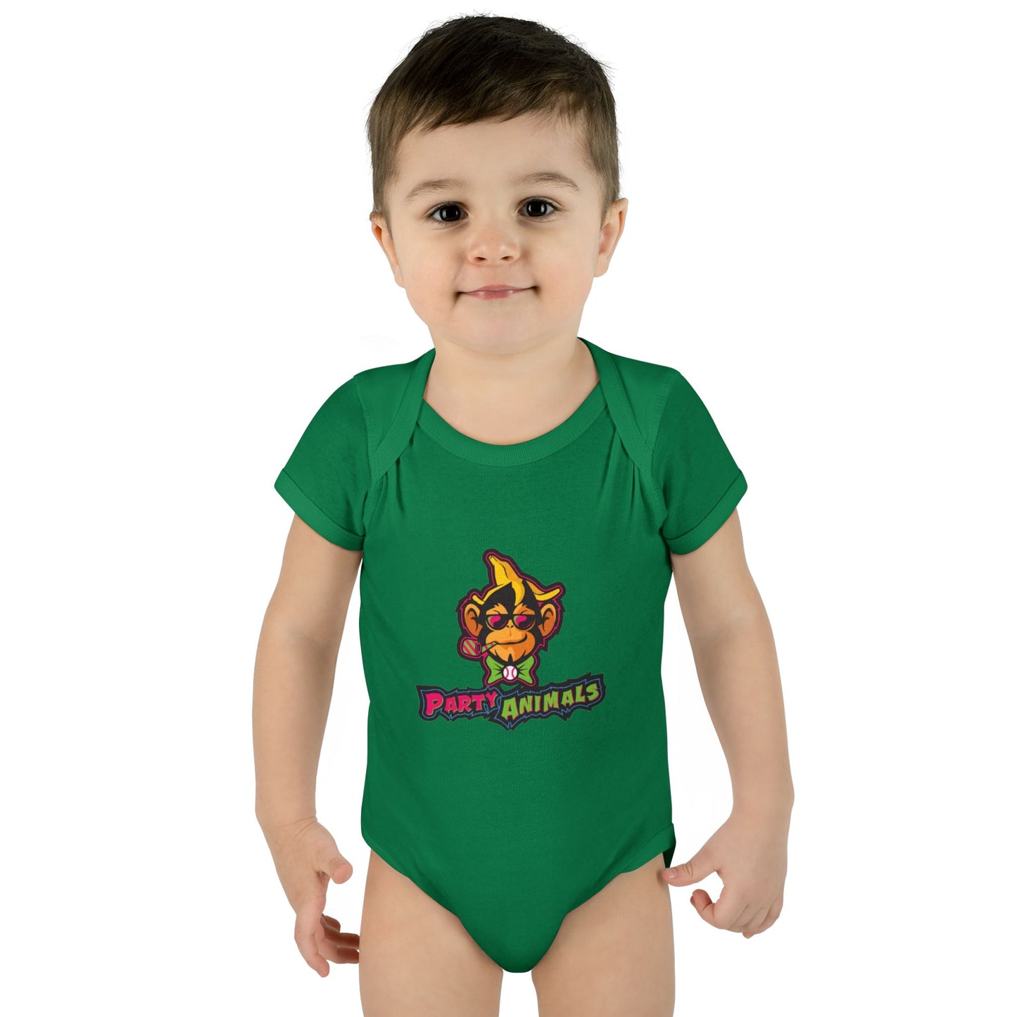Onesie - Banana Ball League Team Party Animals Infant Baby Rib Bodysuit