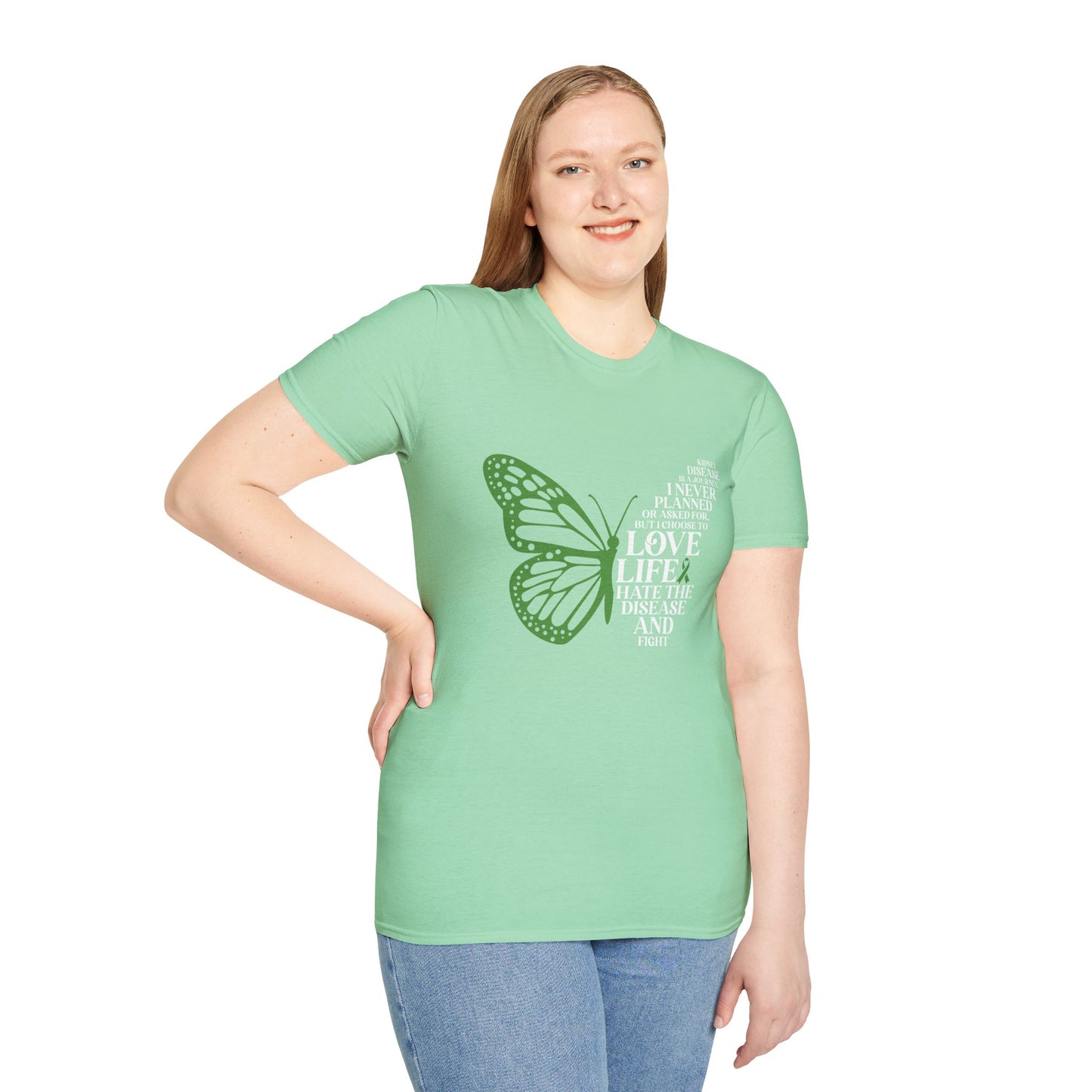 Kidney Disease Awareness White Lettering T-Shirt