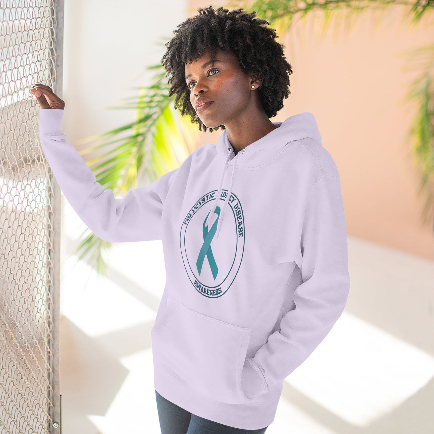 Fleece Hoodie Polycystic Kidney Disease Awareness