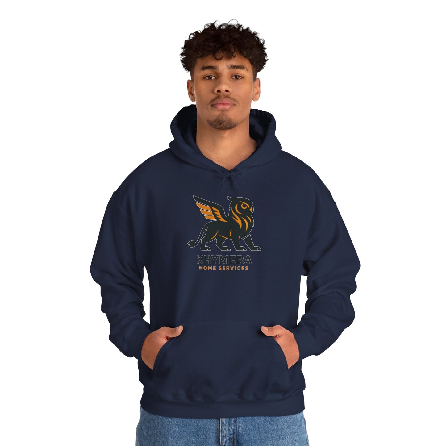 Khymera Home Services Dragon Hoodie, Cozy Unisex Hooded Sweatshirt, Gift for Homeowners, Dragon Lover Apparel, Cool Casual Wear