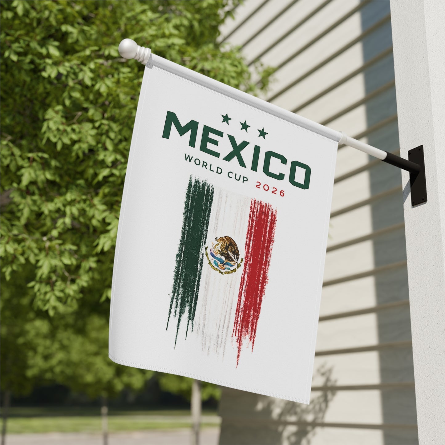 Mexico World Cup 2026 Garden Flag - Mexican Flag Soccer Garden Banner