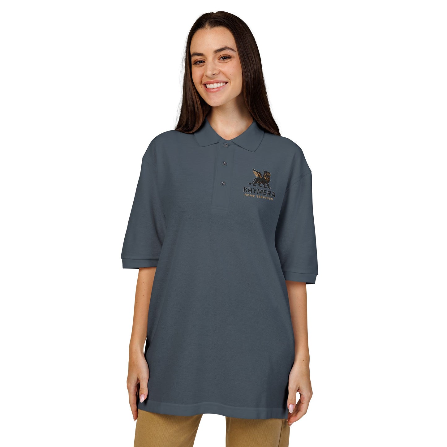 Khymera Home Services Elegant Embroidered Unisex Polo Shirt