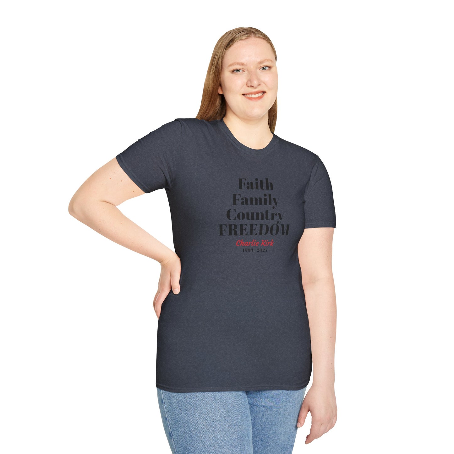 Charlie Kirk Faith Family Country Freedom Unisex T-Shirt