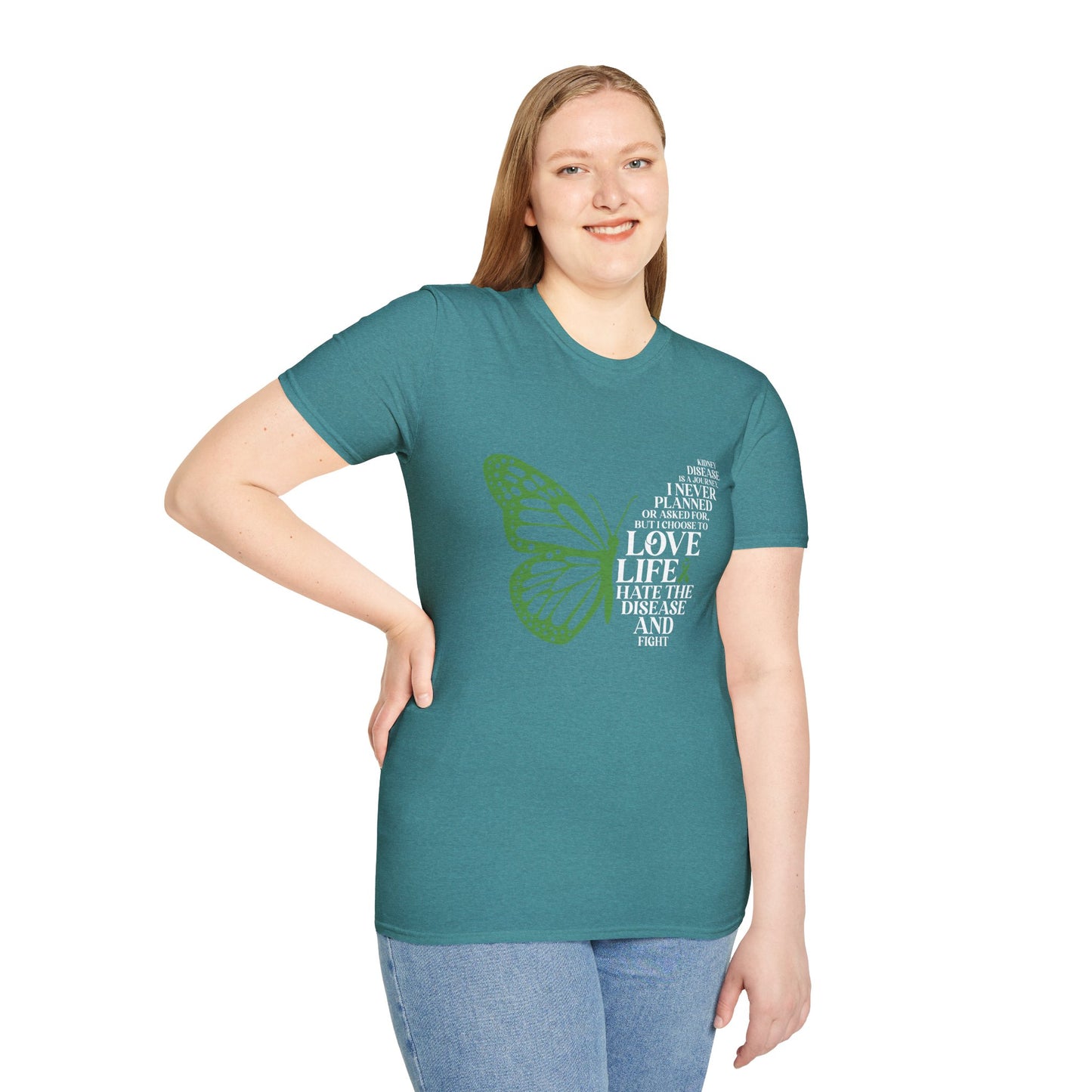 Kidney Disease Awareness White Lettering T-Shirt