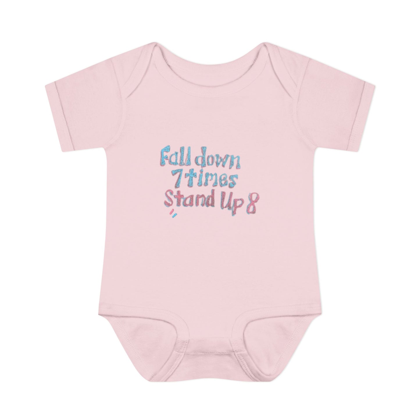 Infant Onesie - Fall Down 7 Times Stand Up 8 Bodysuit for Babies