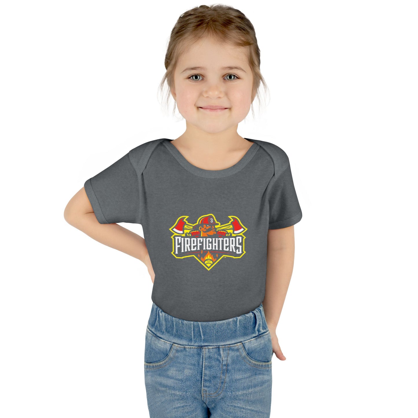 Baby Onesie - Banana Ball League Team Firefighters Design