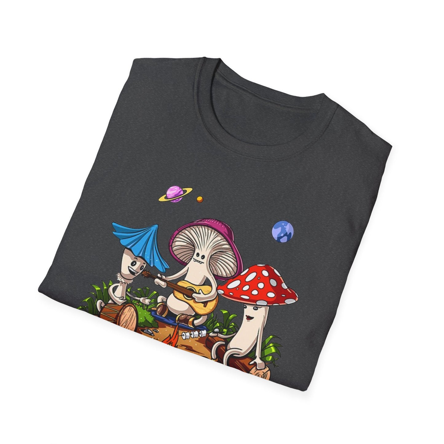 Shrooms around a campfire - Unisex Softstyle T-Shirt