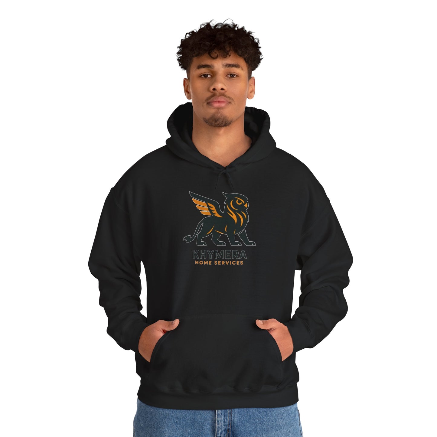 Khymera Home Services Dragon Hoodie, Cozy Unisex Hooded Sweatshirt, Gift for Homeowners, Dragon Lover Apparel, Cool Casual Wear