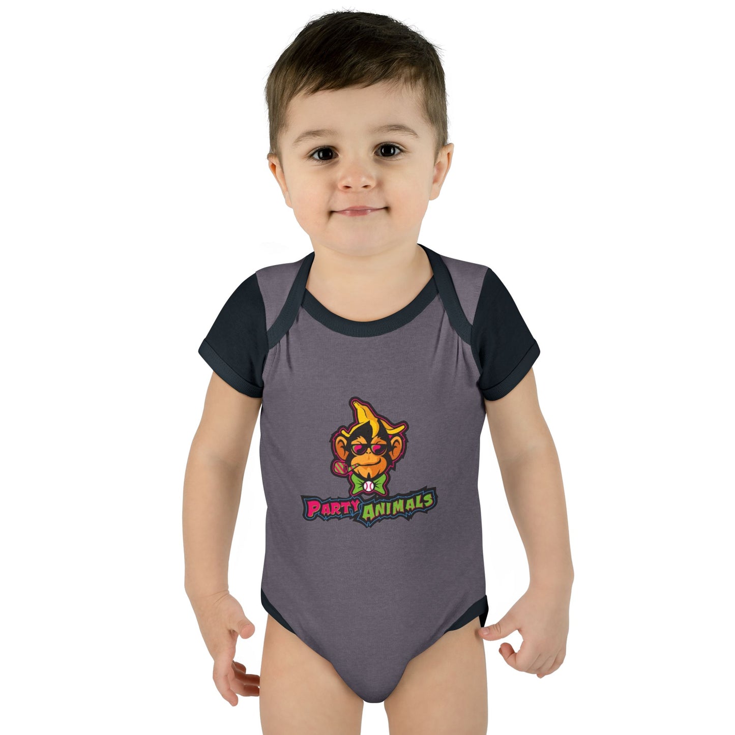Onesie - Banana Ball League Team Party Animals Infant Baby Rib Bodysuit