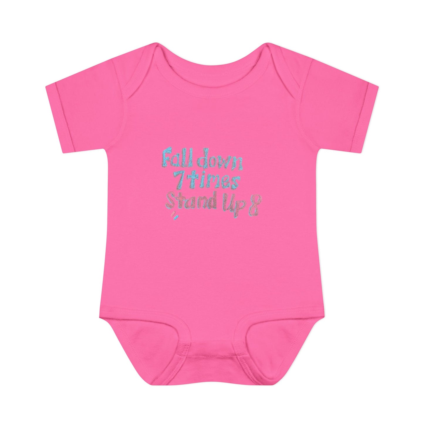 Infant Onesie - Fall Down 7 Times Stand Up 8 Bodysuit for Babies