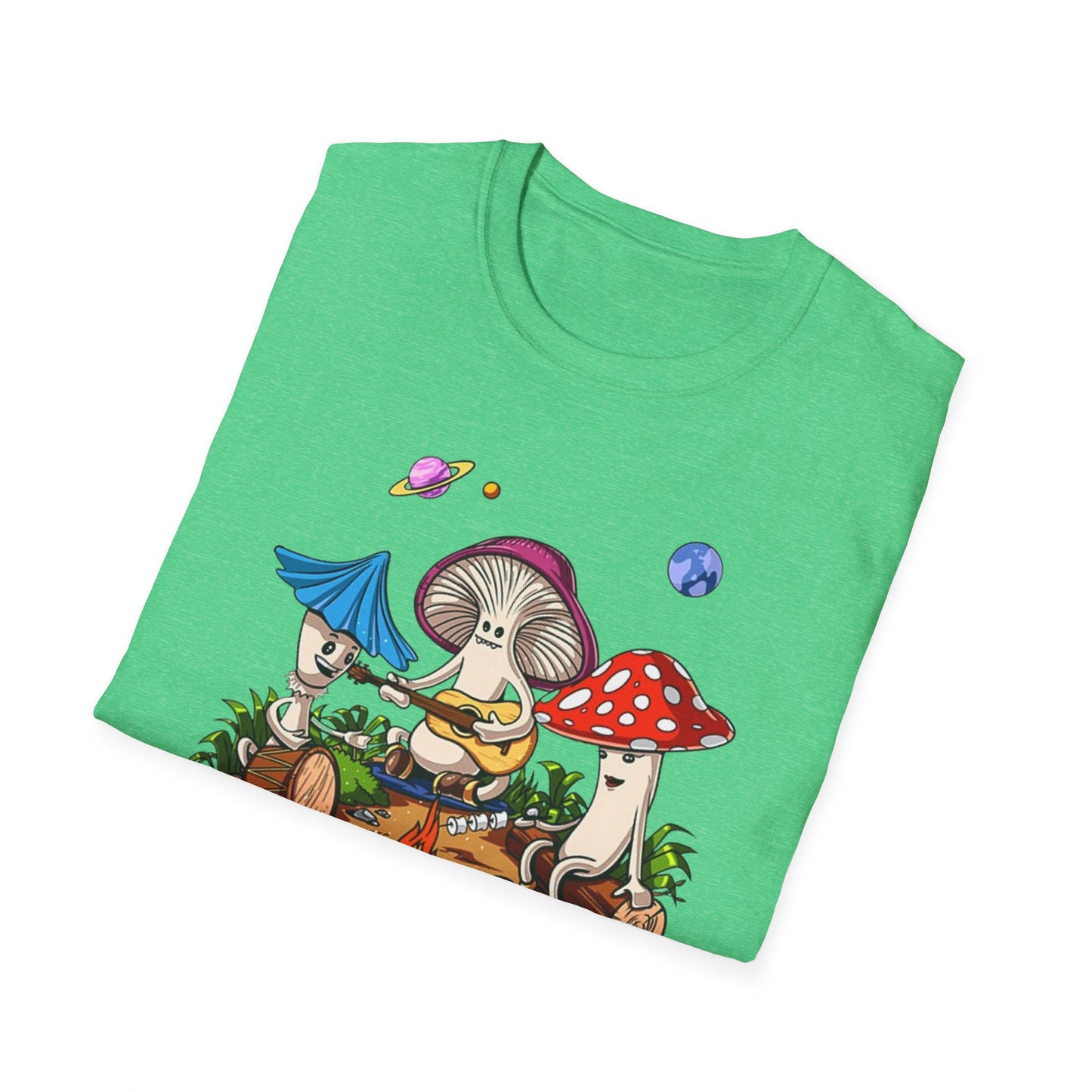 Shrooms around a campfire - Unisex Softstyle T-Shirt