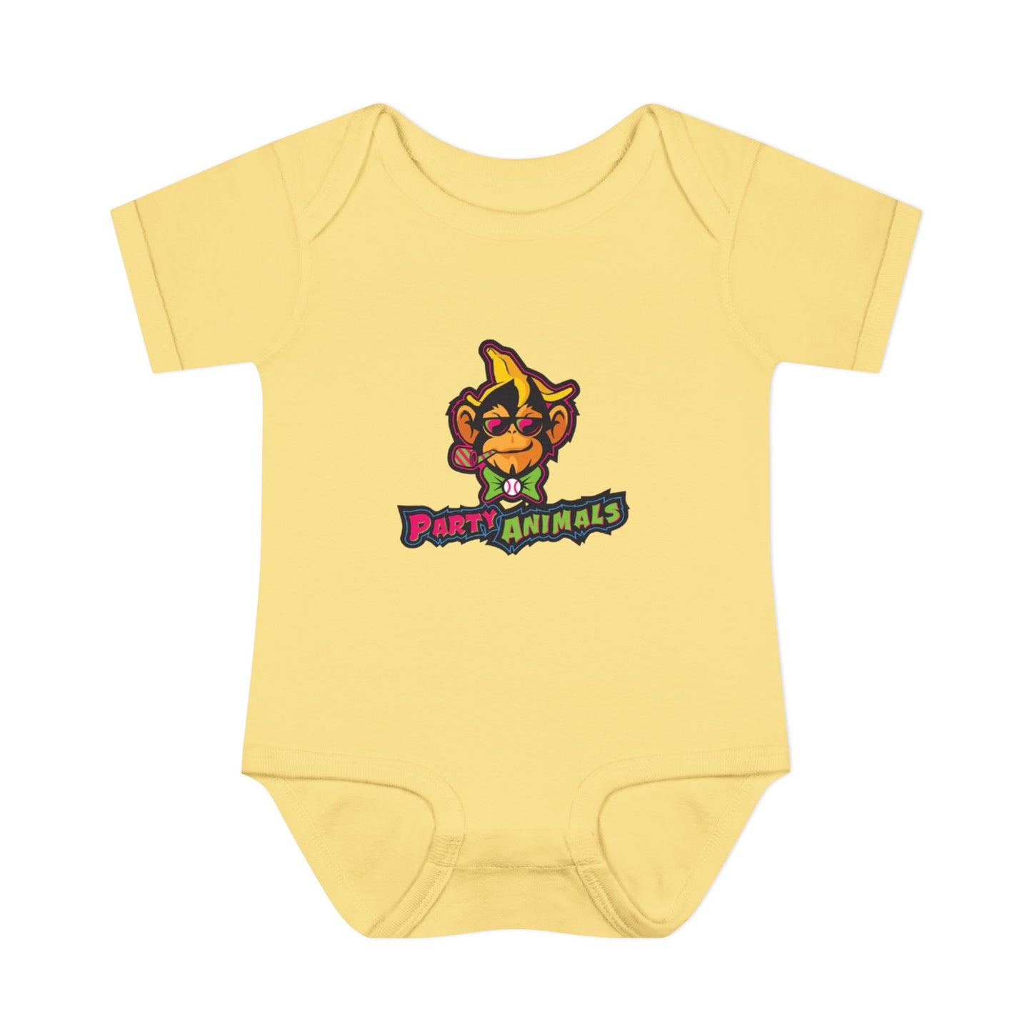 Onesie - Banana Ball League Team Party Animals Infant Baby Rib Bodysuit