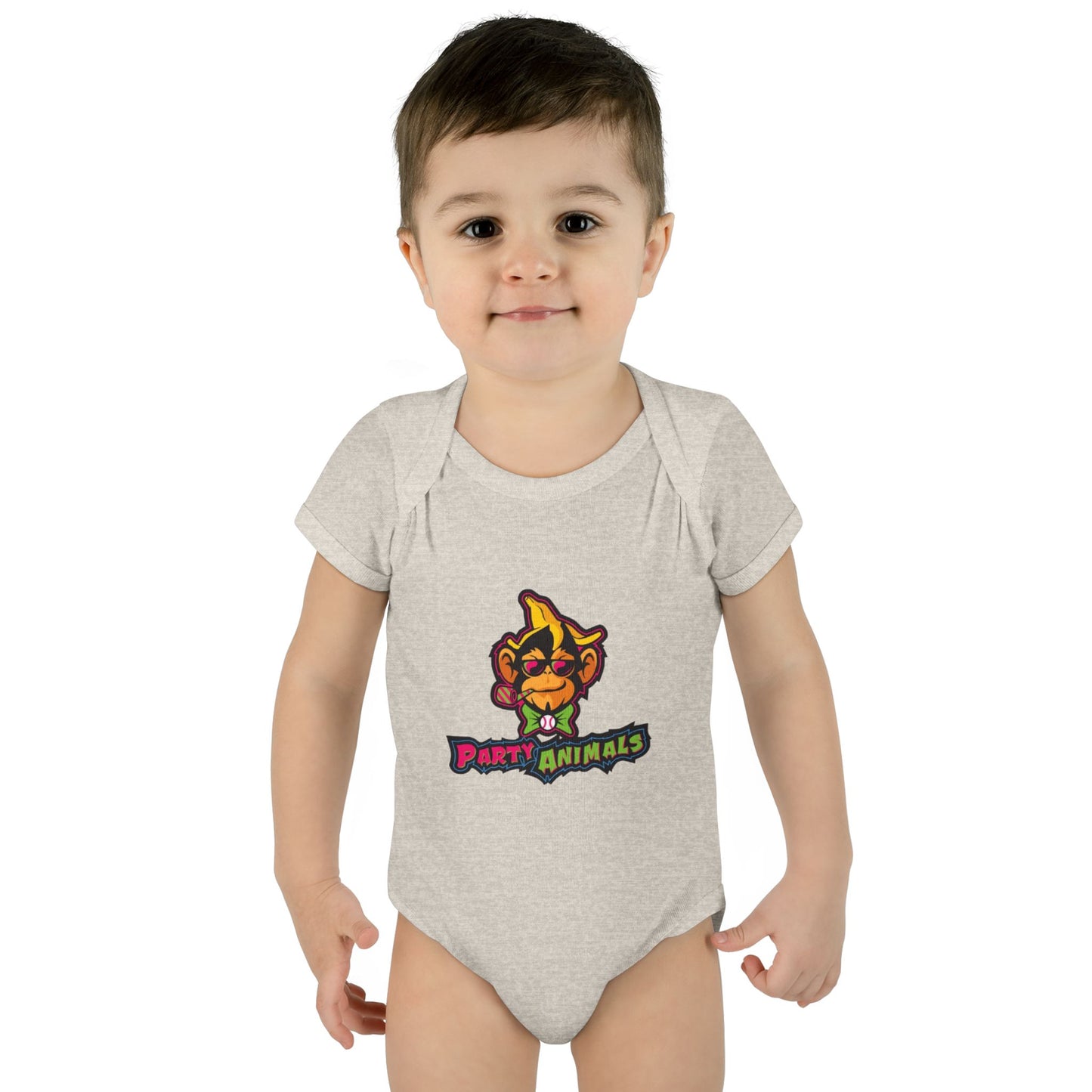 Onesie - Banana Ball League Team Party Animals Infant Baby Rib Bodysuit
