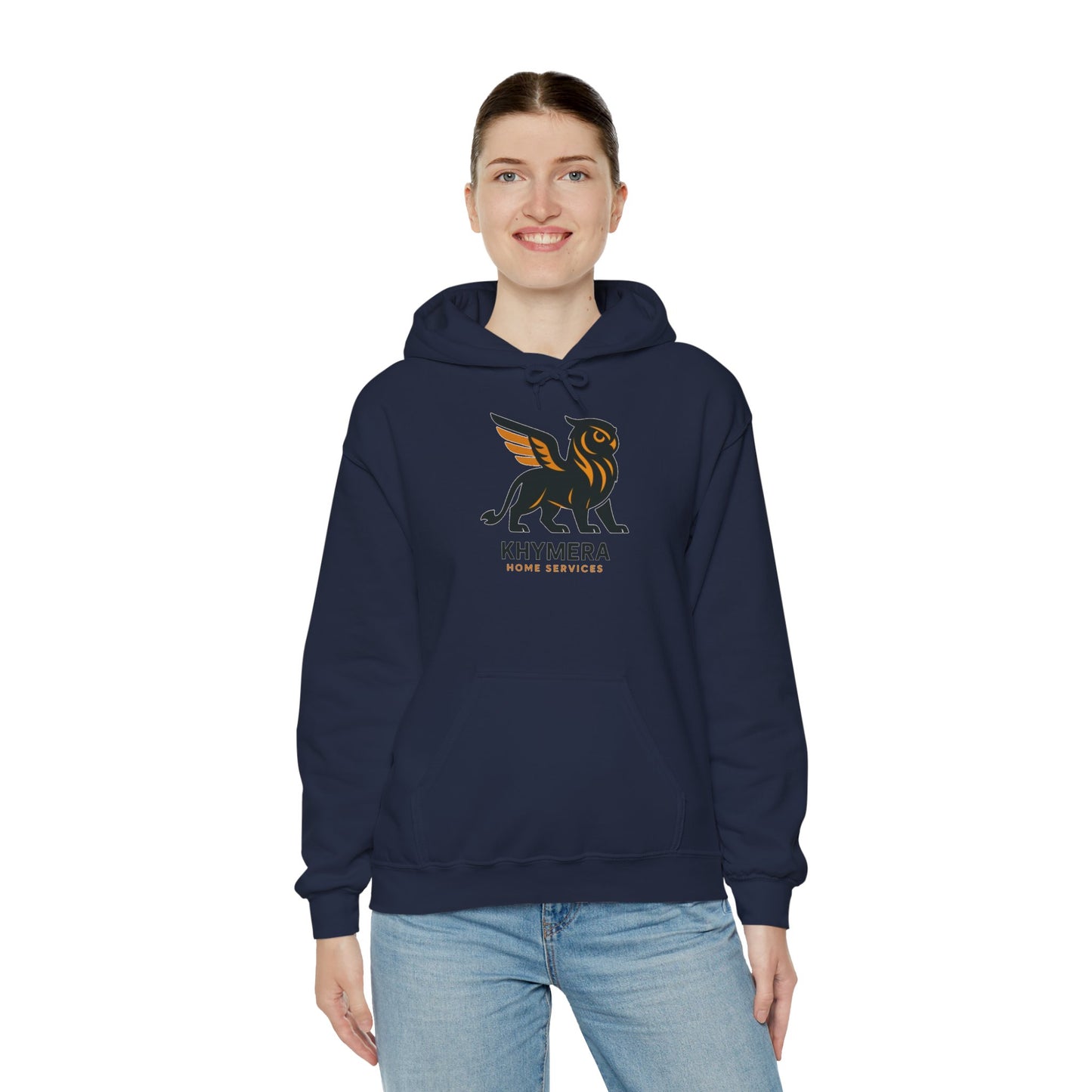 Khymera Home Services Dragon Hoodie, Cozy Unisex Hooded Sweatshirt, Gift for Homeowners, Dragon Lover Apparel, Cool Casual Wear