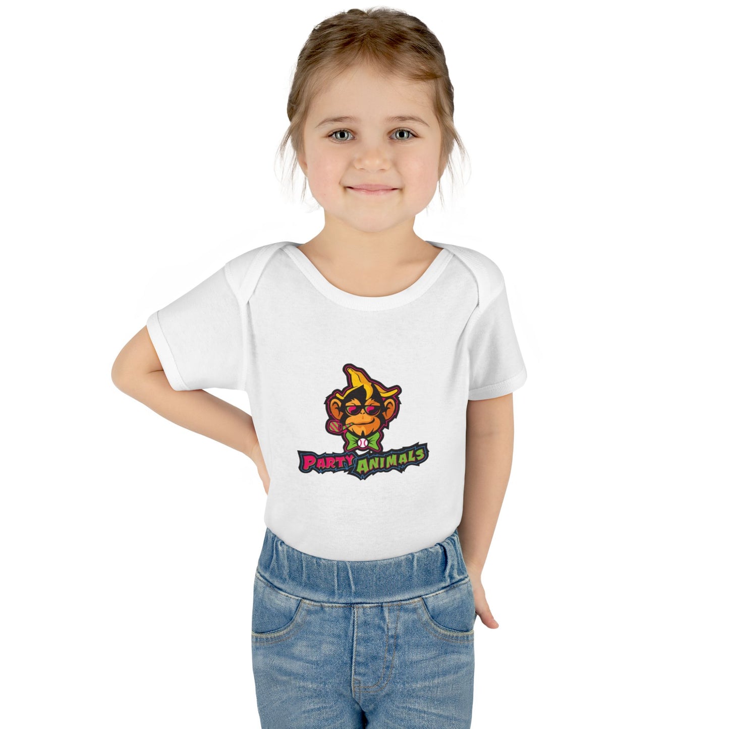 Onesie - Banana Ball League Team Party Animals Infant Baby Rib Bodysuit