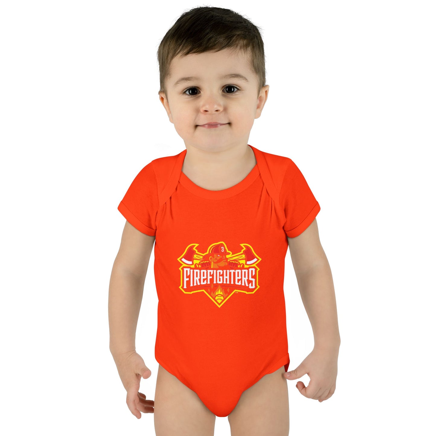 Baby Onesie - Banana Ball League Team Firefighters Design