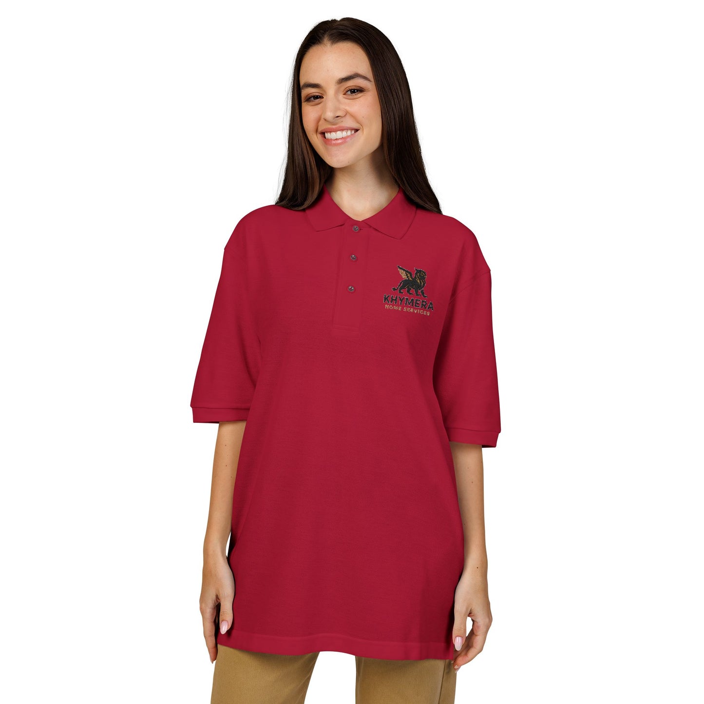 Khymera Home Services Elegant Embroidered Unisex Polo Shirt