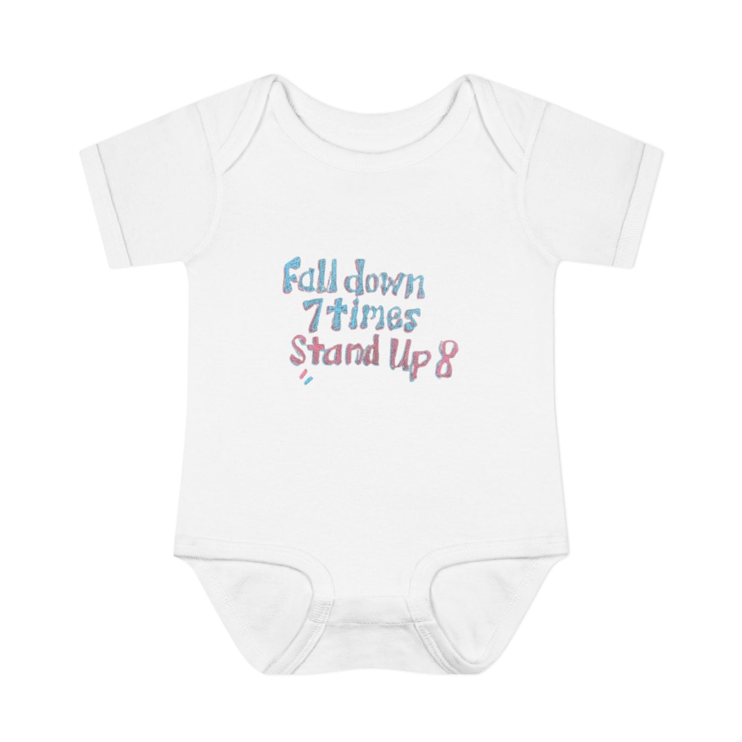 Infant Onesie - Fall Down 7 Times Stand Up 8 Bodysuit for Babies