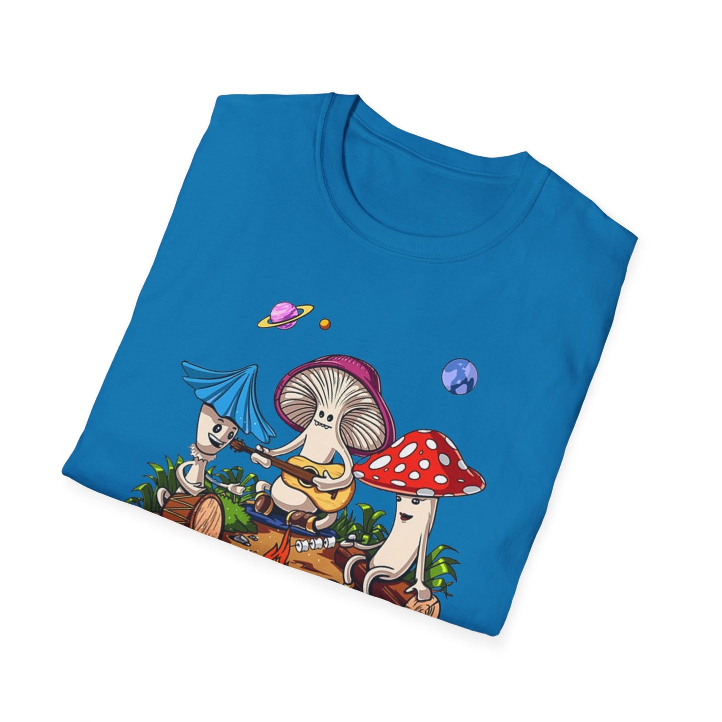 Shrooms around a campfire - Unisex Softstyle T-Shirt