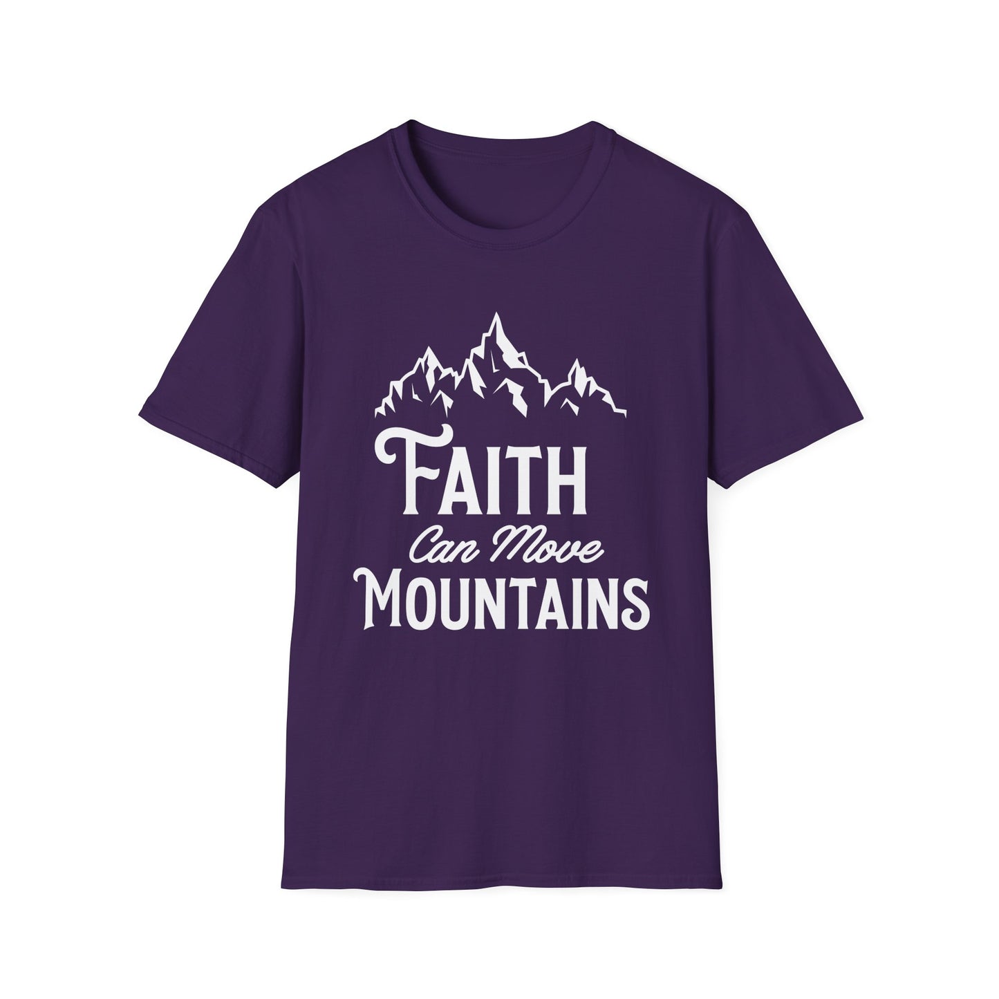 Faith can move mountains - Unisex Softstyle T-Shirt