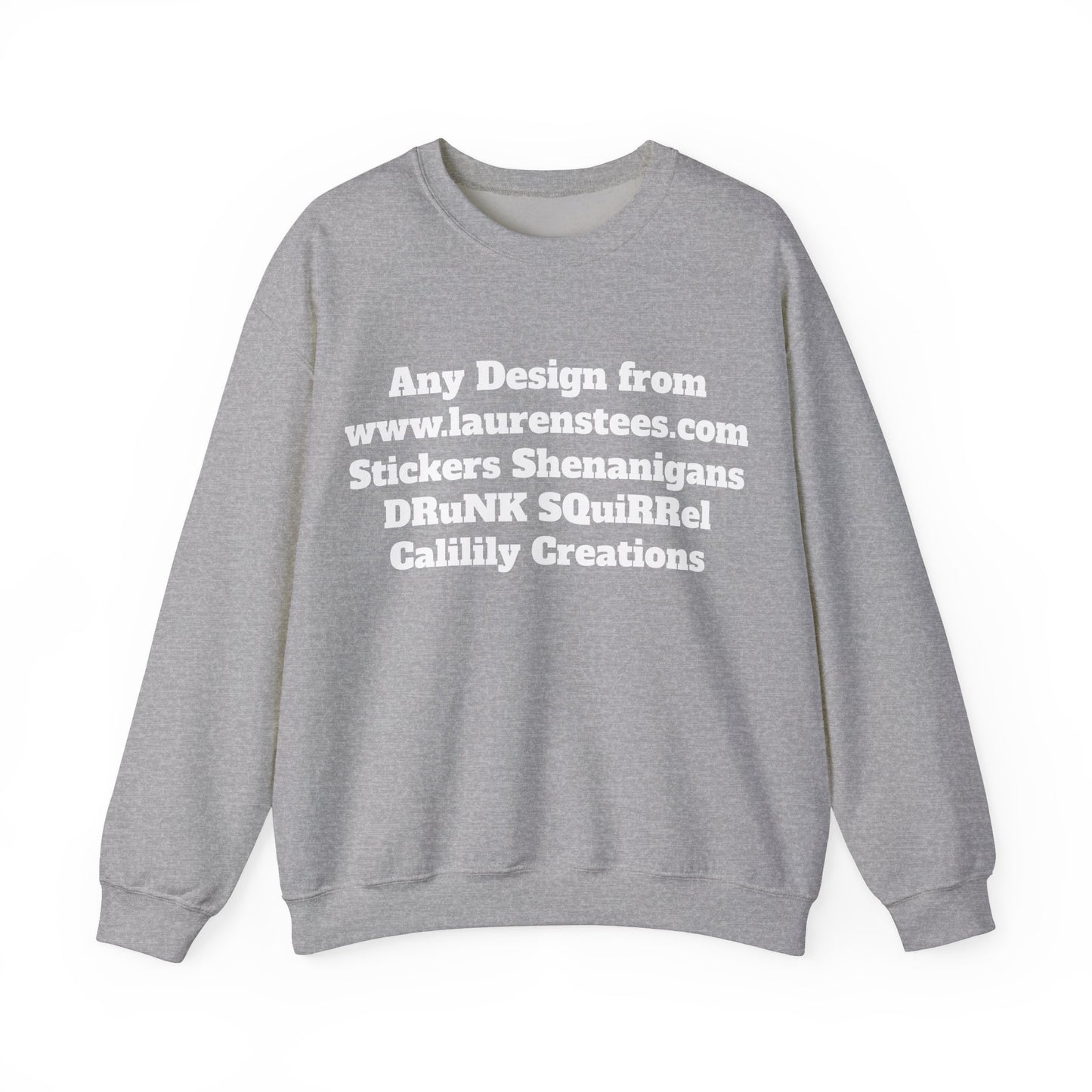 Custom or Any design on site FRONT & BACK DESIGNS - Unisex Heavy Blend™ Crewneck Sweatshirt