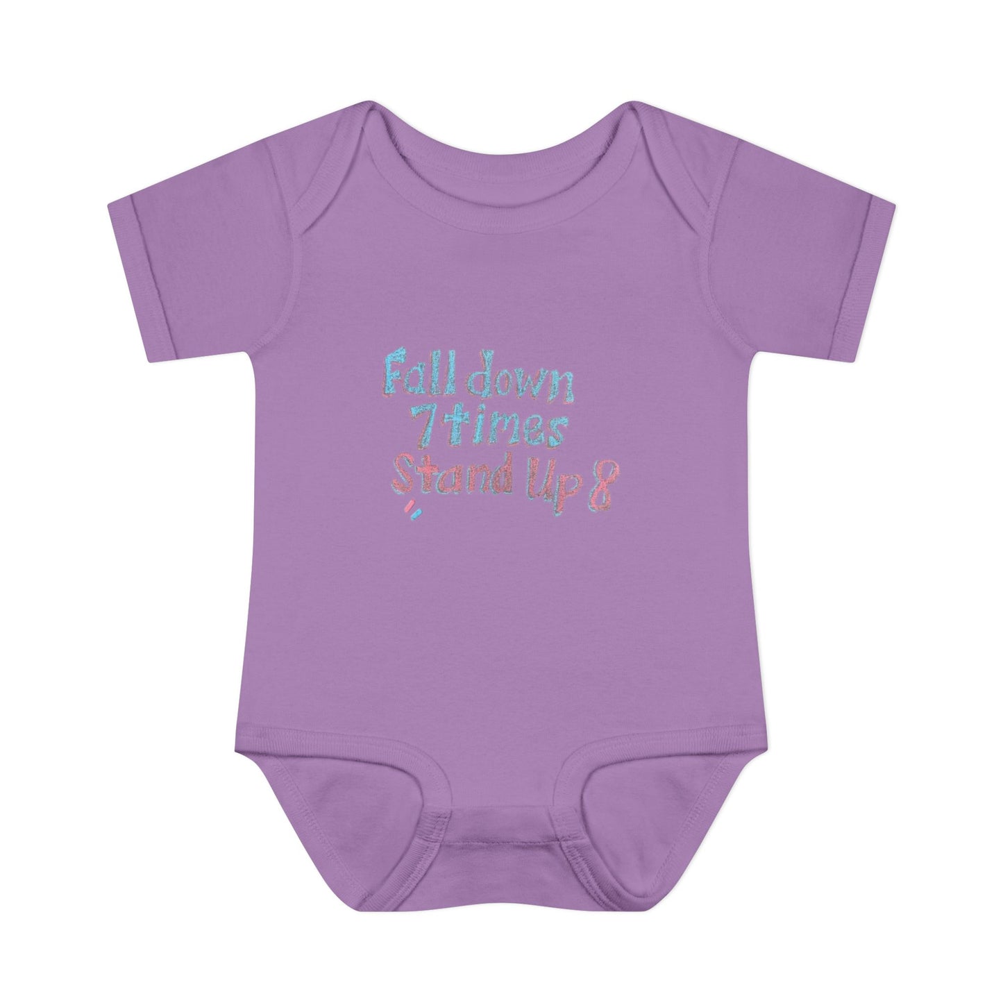Infant Onesie - Fall Down 7 Times Stand Up 8 Bodysuit for Babies