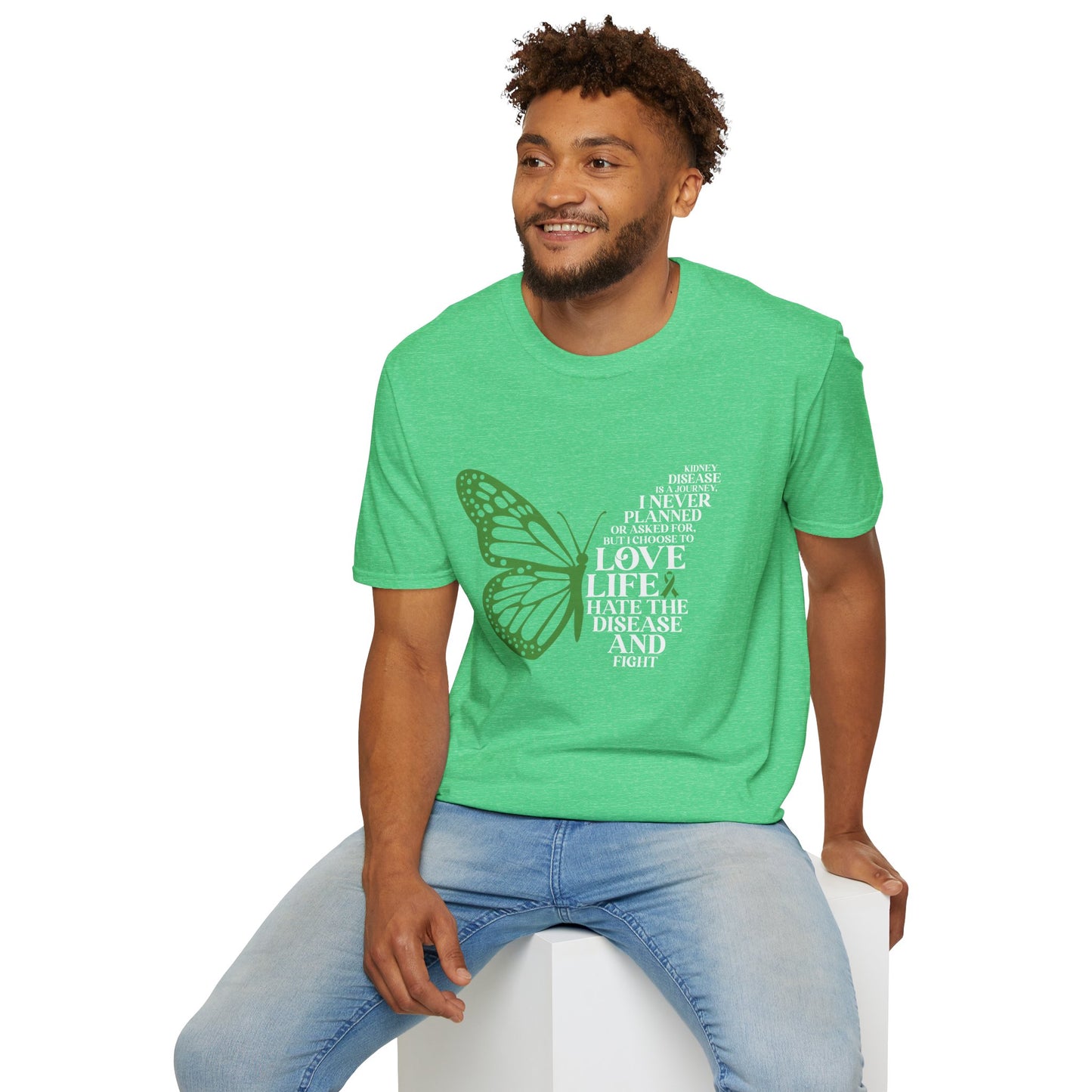 Kidney Disease Awareness White Lettering T-Shirt
