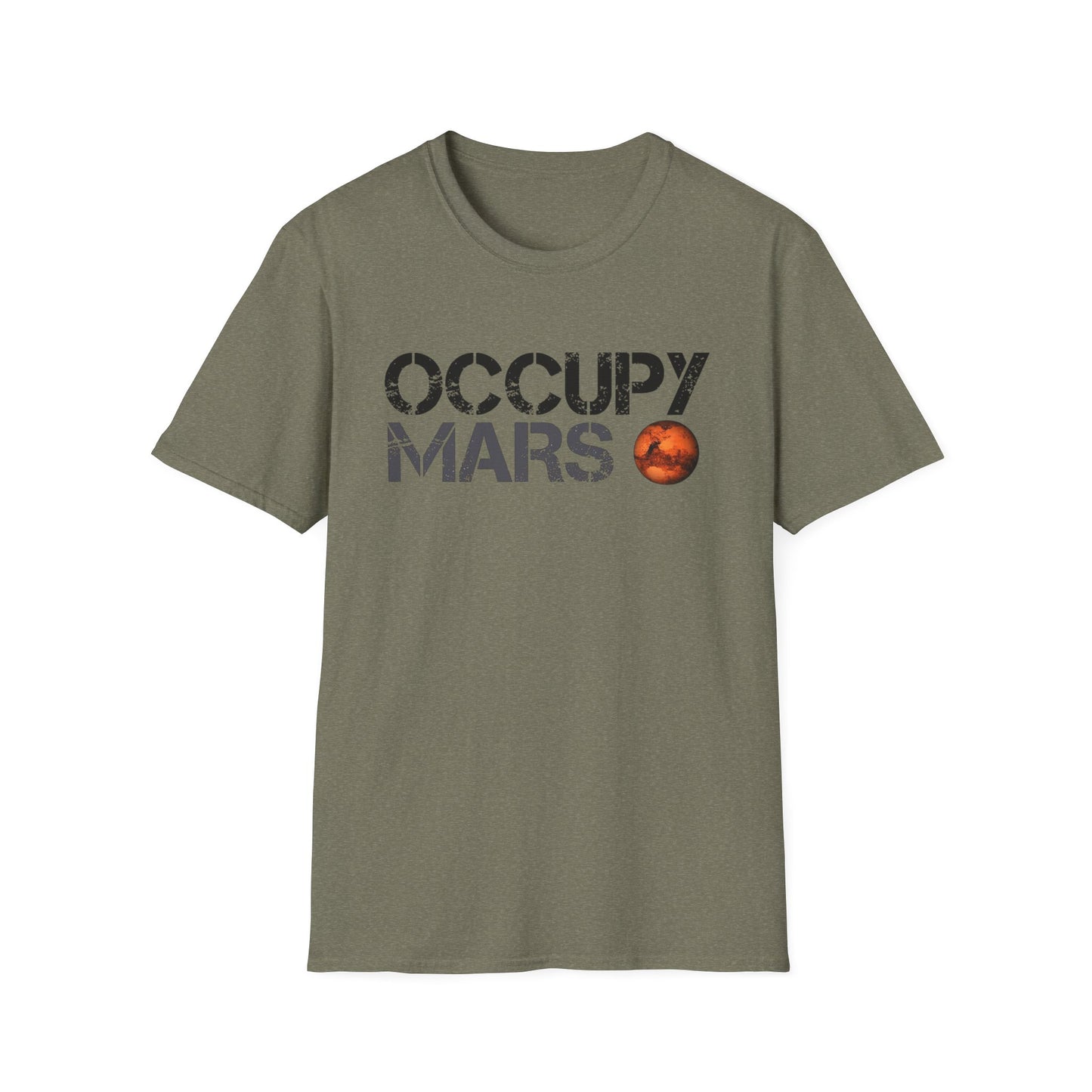 Occupy Mars Unisex Softstyle T-Shirt | Space Enthusiast Apparel