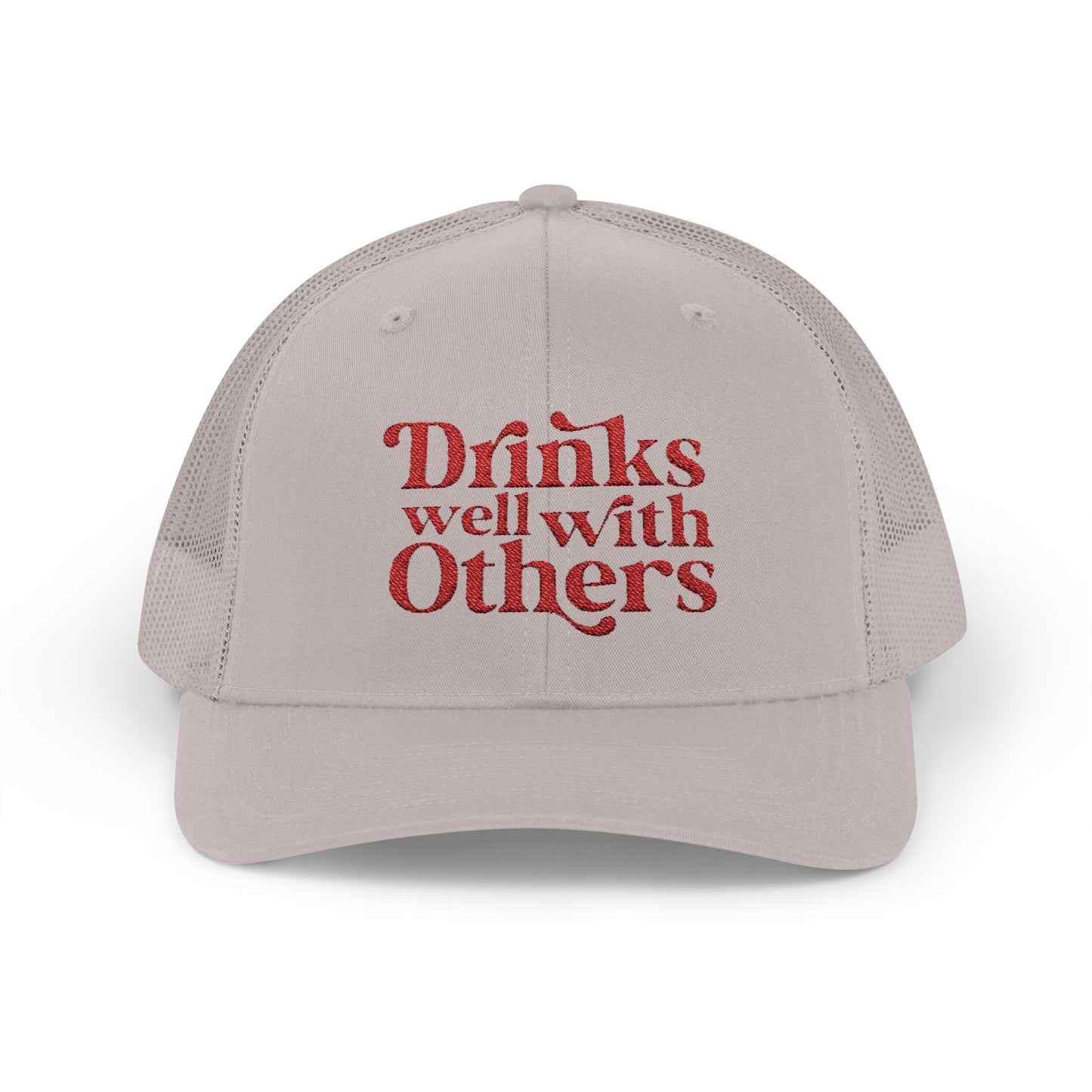 Humorous Snapback Trucker Cap - Perfect for Parties, Gatherings, and Gifts, Drinks Well with Others, Fun Hat, Funny Gift Idea, Casual Style