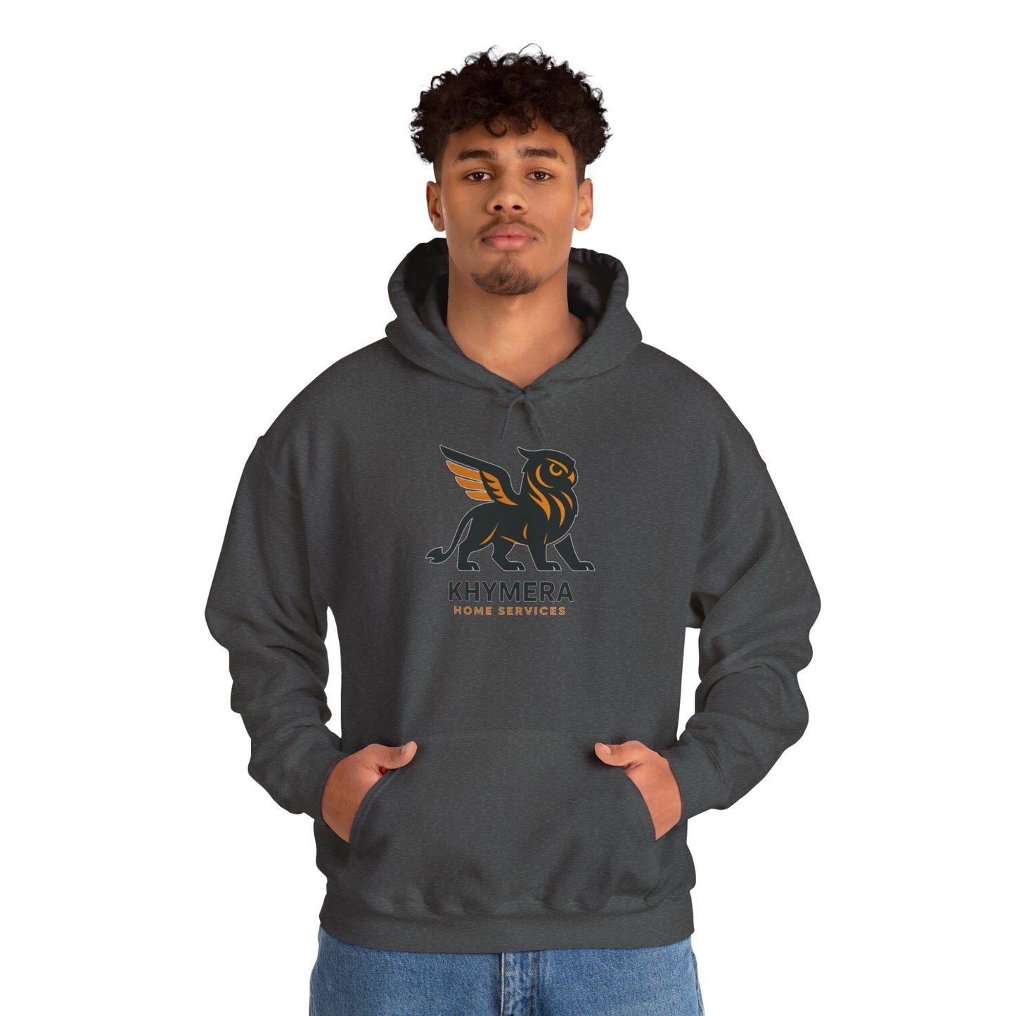 Khymera Home Services Dragon Hoodie, Cozy Unisex Hooded Sweatshirt, Gift for Homeowners, Dragon Lover Apparel, Cool Casual Wear