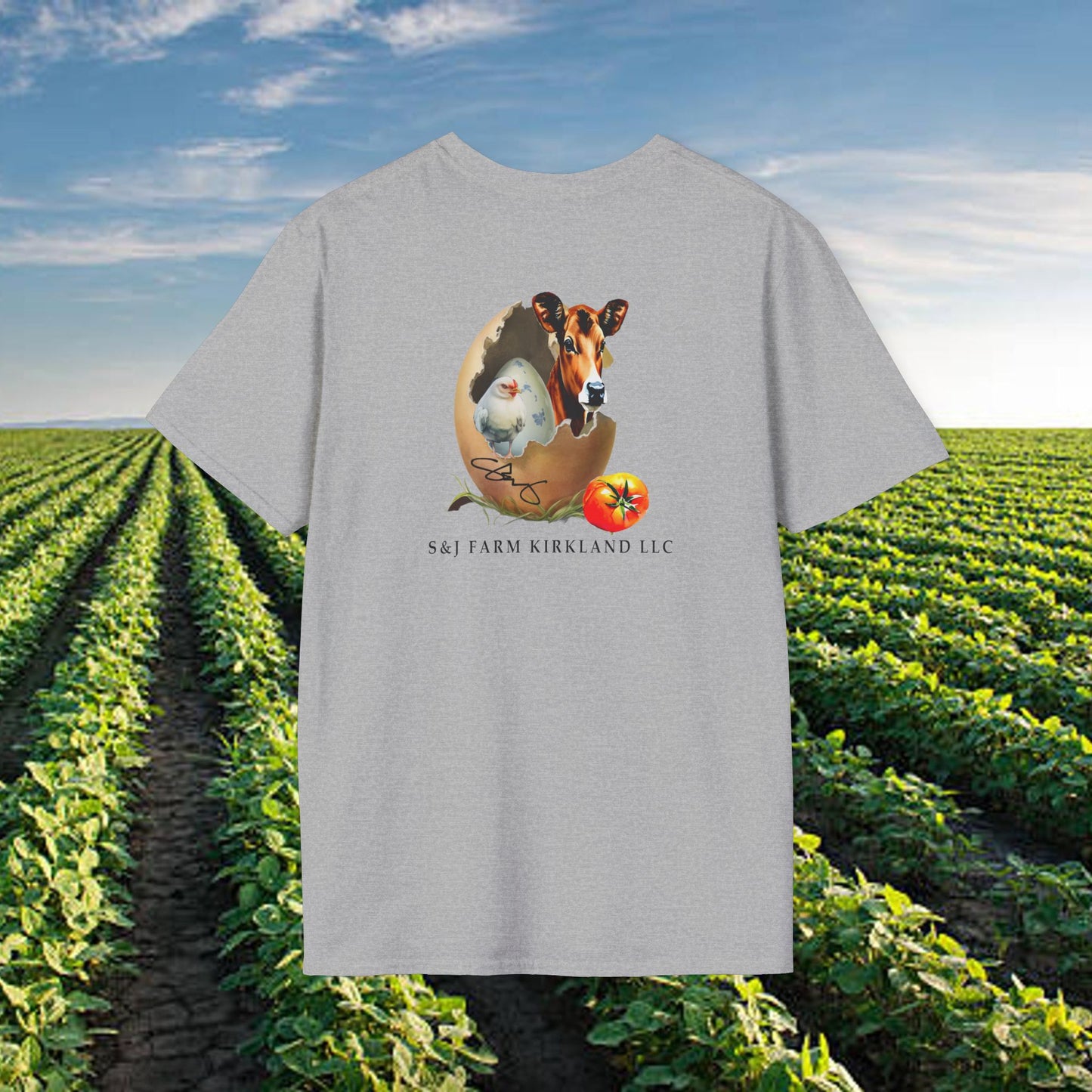 S&J Farm Kirkland LLC BACK ONLY - Unisex Softstyle T-Shirt