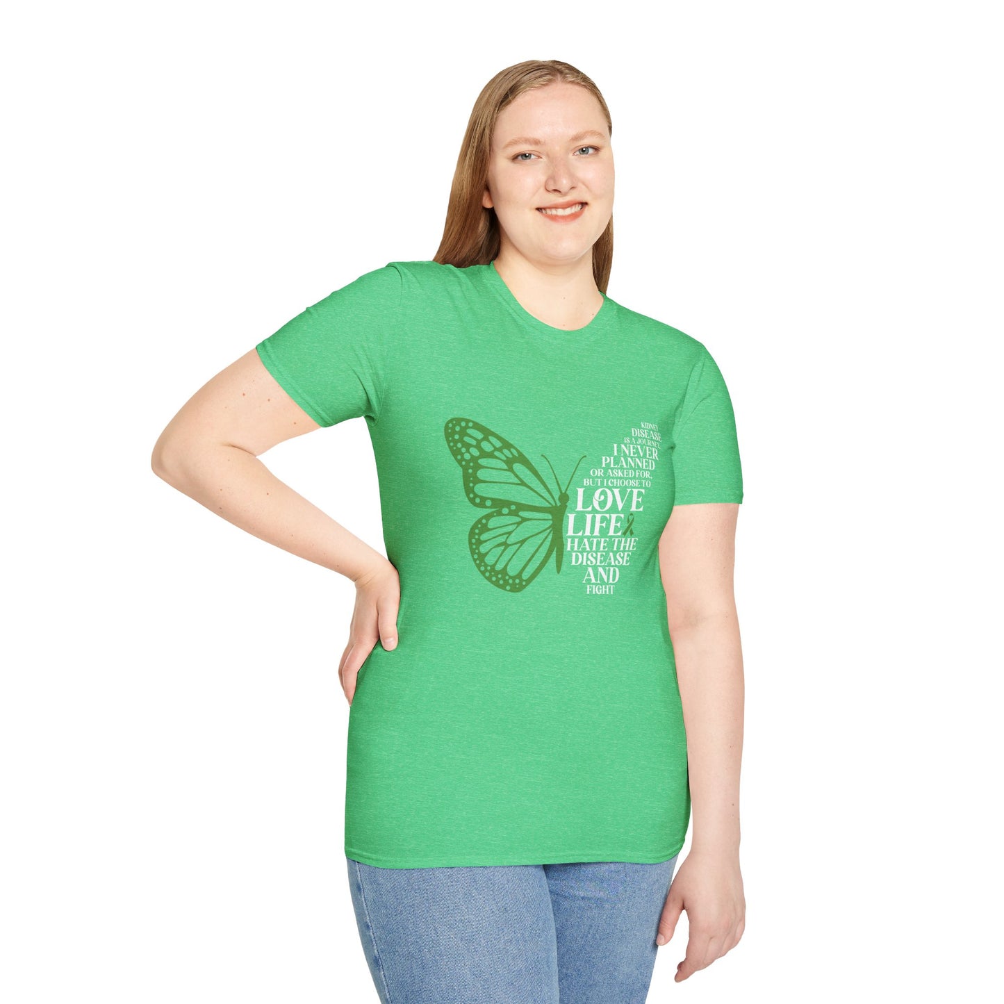 Kidney Disease Awareness White Lettering T-Shirt