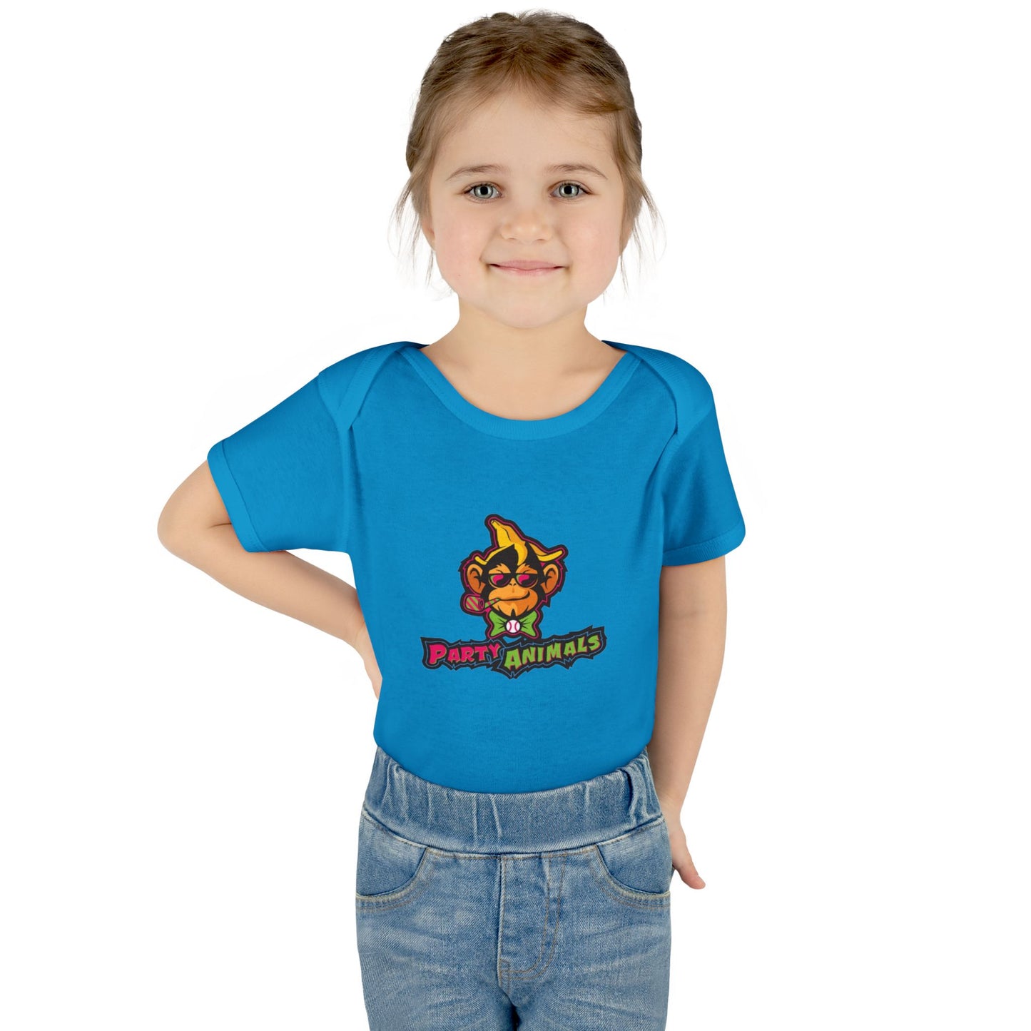 Onesie - Banana Ball League Team Party Animals Infant Baby Rib Bodysuit