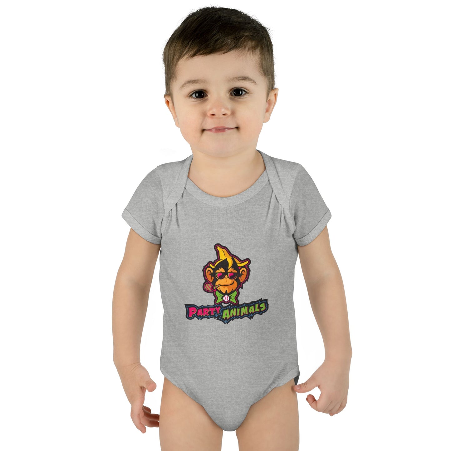 Onesie - Banana Ball League Team Party Animals Infant Baby Rib Bodysuit