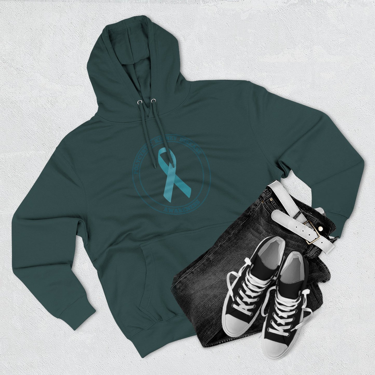 Fleece Hoodie Polycystic Kidney Disease Awareness