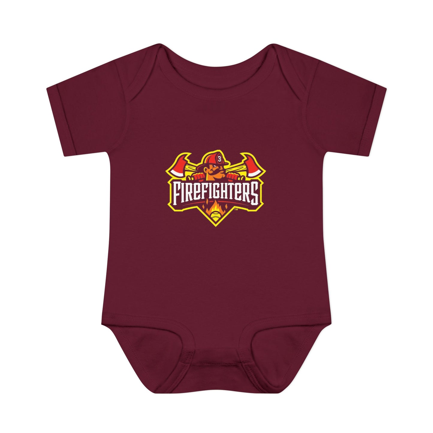 Baby Onesie - Banana Ball League Team Firefighters Design