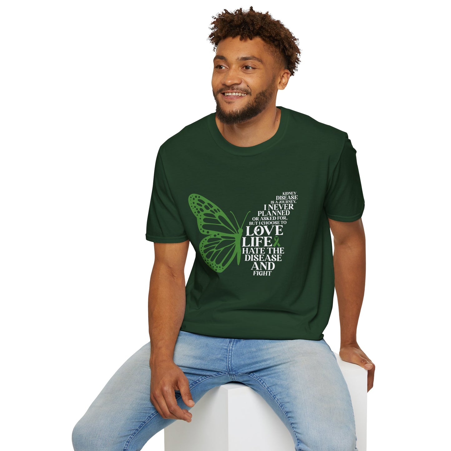 Kidney Disease Awareness White Lettering T-Shirt