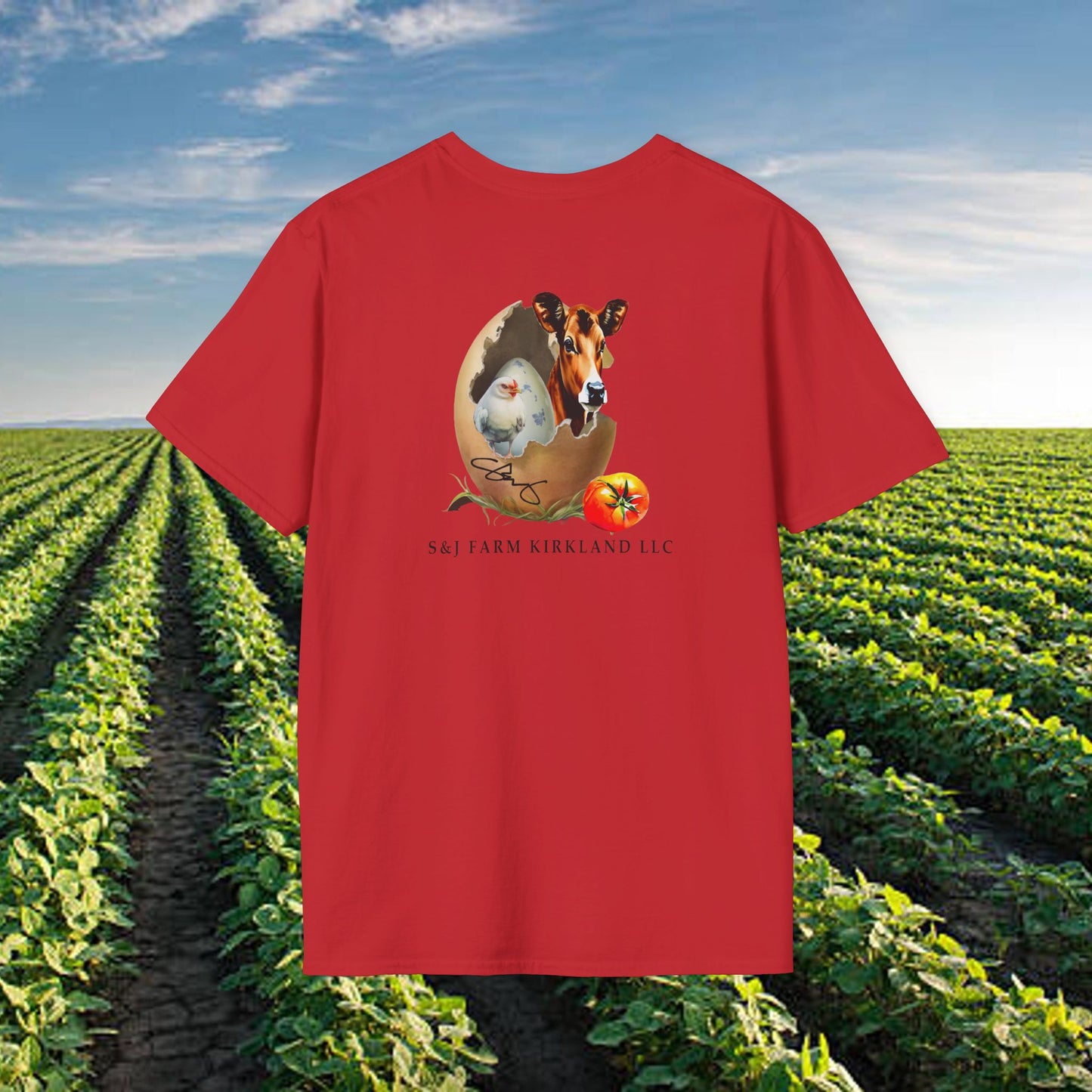 S&J Farm Kirkland LLC BACK ONLY - Unisex Softstyle T-Shirt