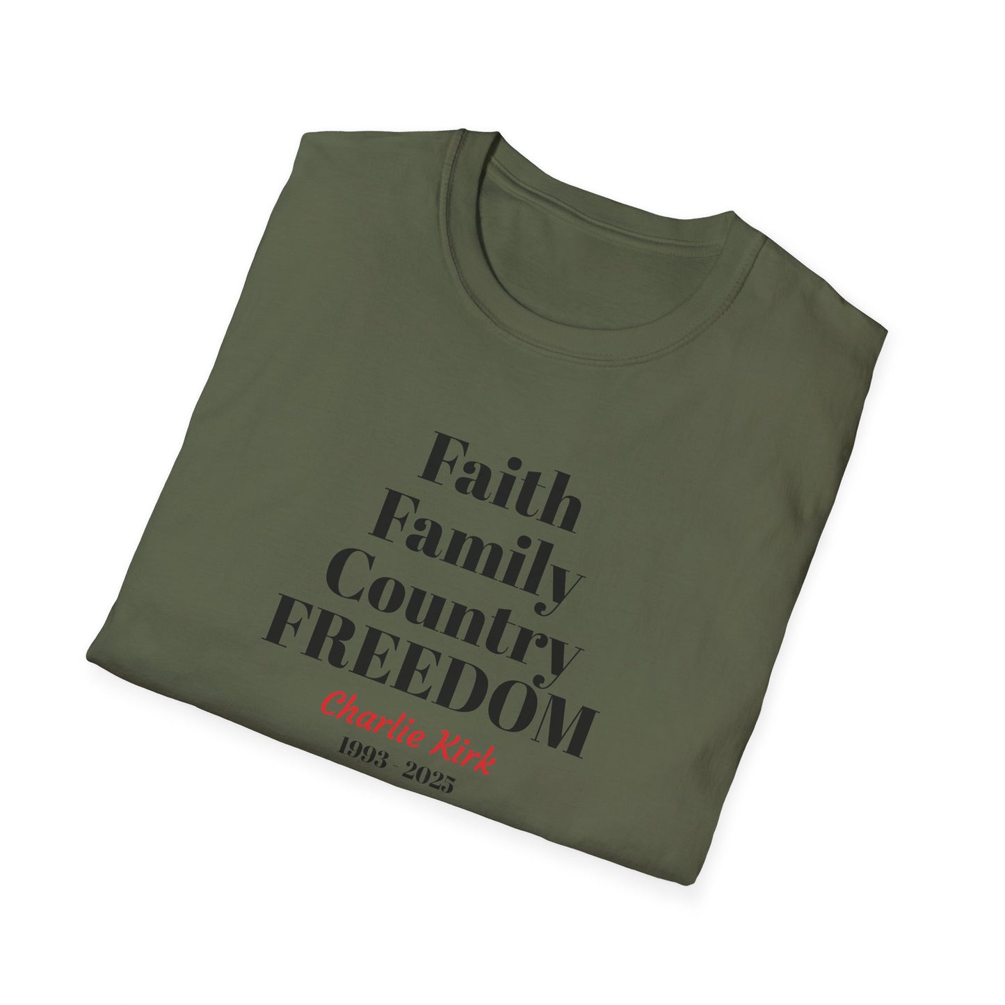 Charlie Kirk Faith Family Country Freedom Unisex T-Shirt