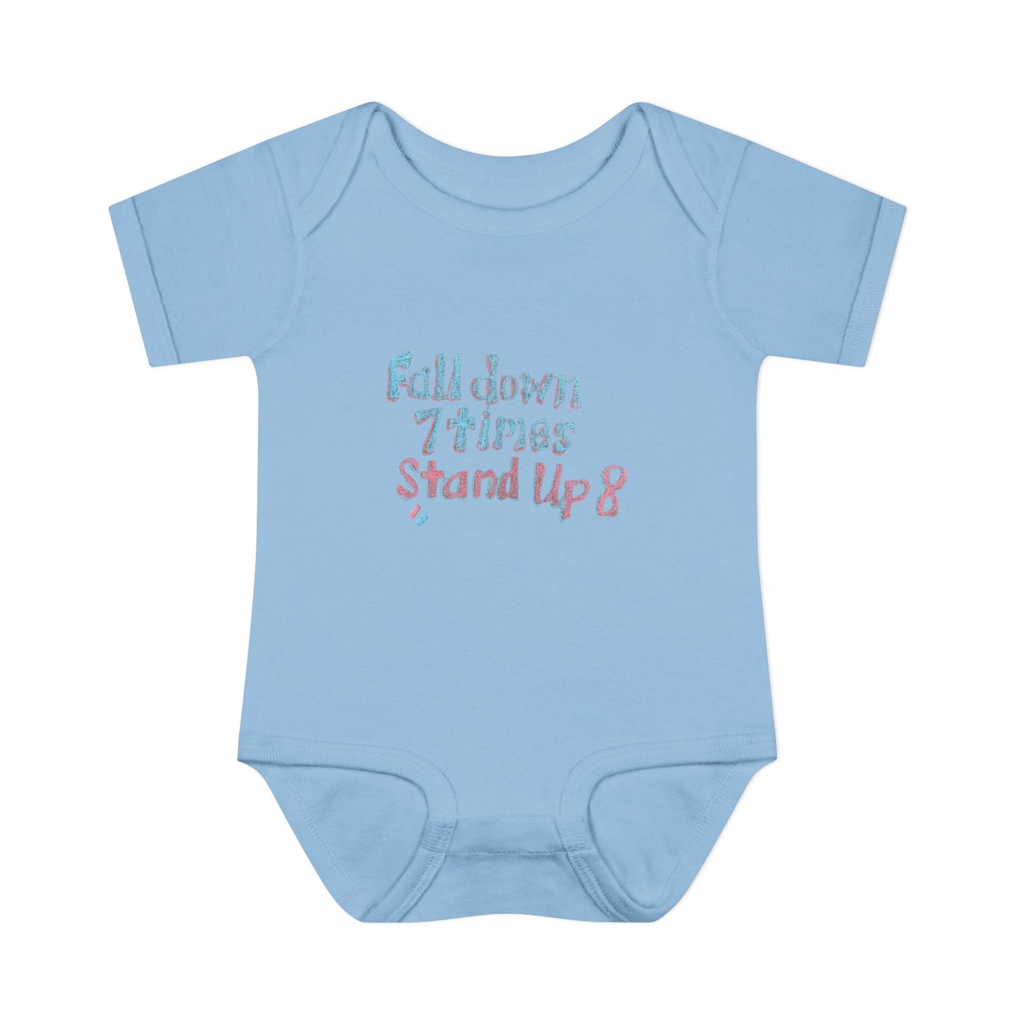 Infant Onesie - Fall Down 7 Times Stand Up 8 Bodysuit for Babies
