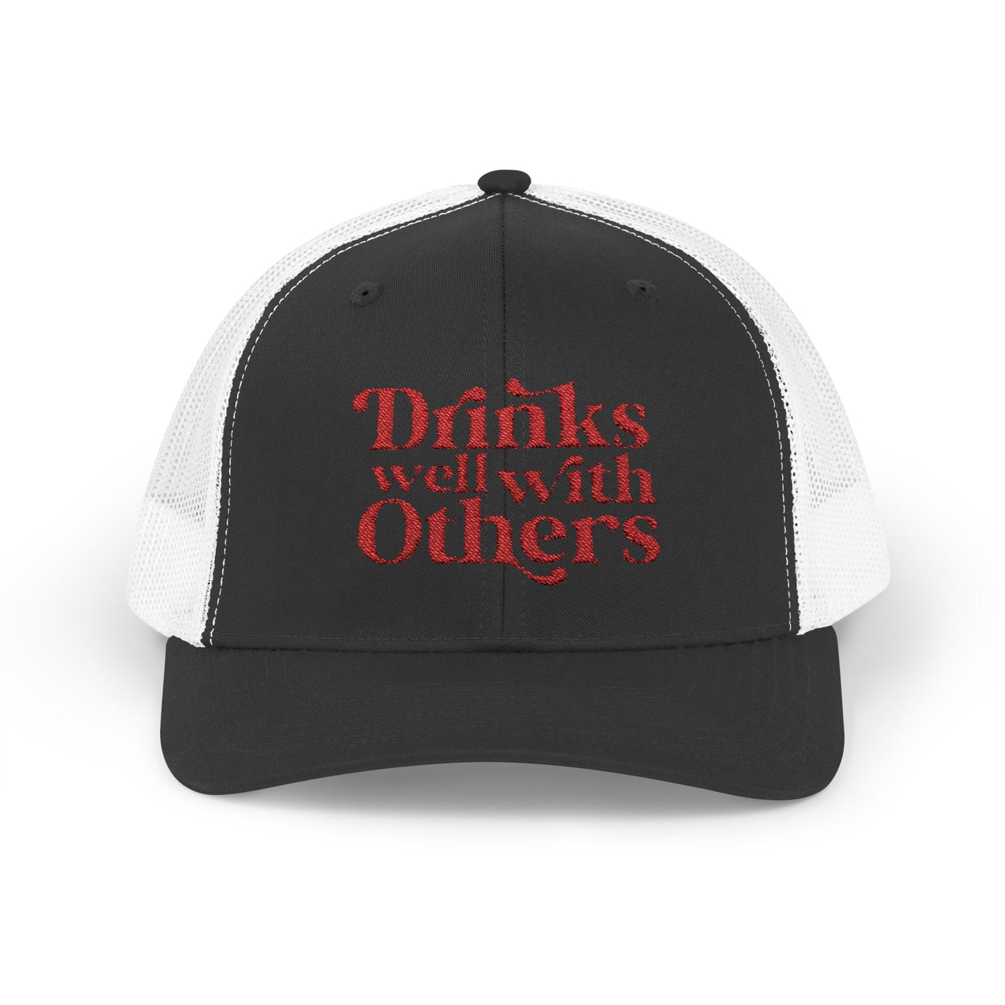 Humorous Snapback Trucker Cap - Perfect for Parties, Gatherings, and Gifts, Drinks Well with Others, Fun Hat, Funny Gift Idea, Casual Style