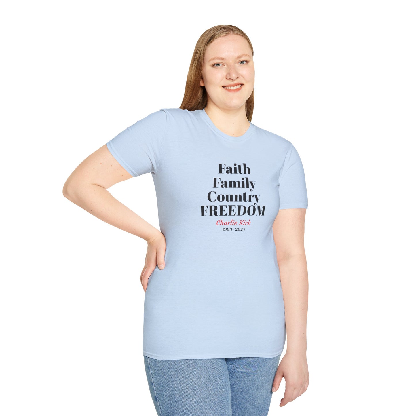 Charlie Kirk Faith Family Country Freedom Unisex T-Shirt