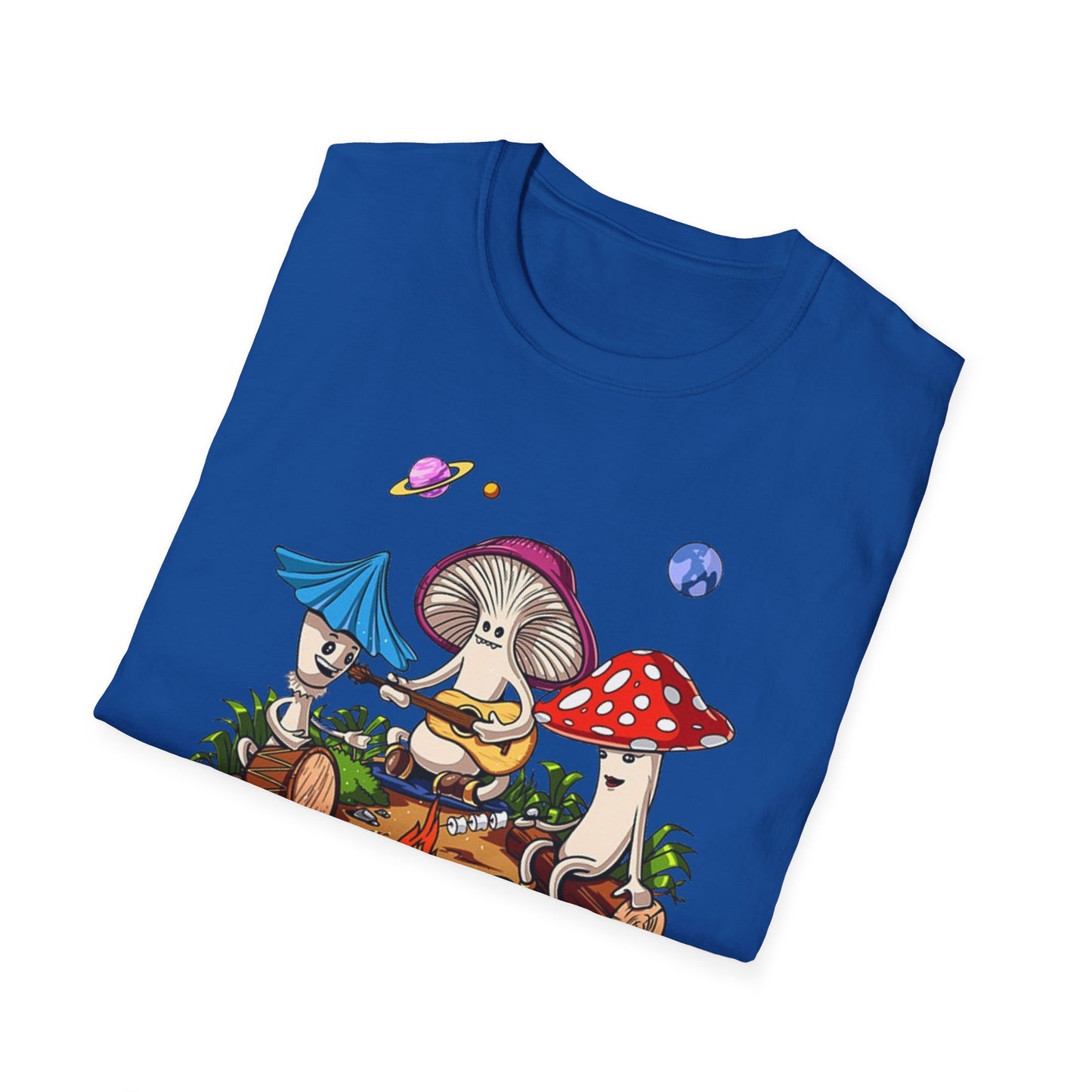 Shrooms around a campfire - Unisex Softstyle T-Shirt